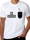 Gamer T-Shirt: WASD Keys & Mouse Design