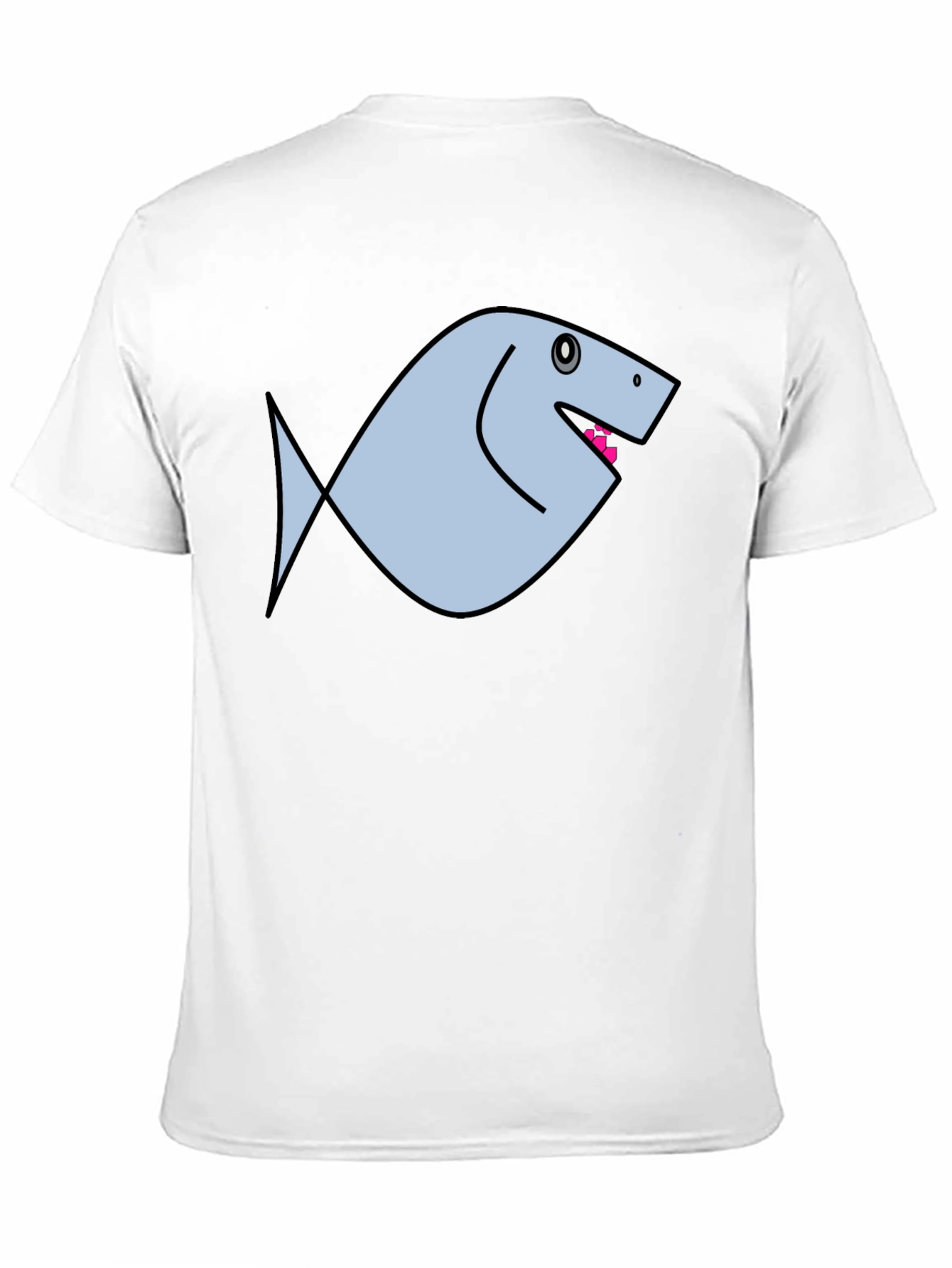 Funny Fish Graphic Black T-Shirt