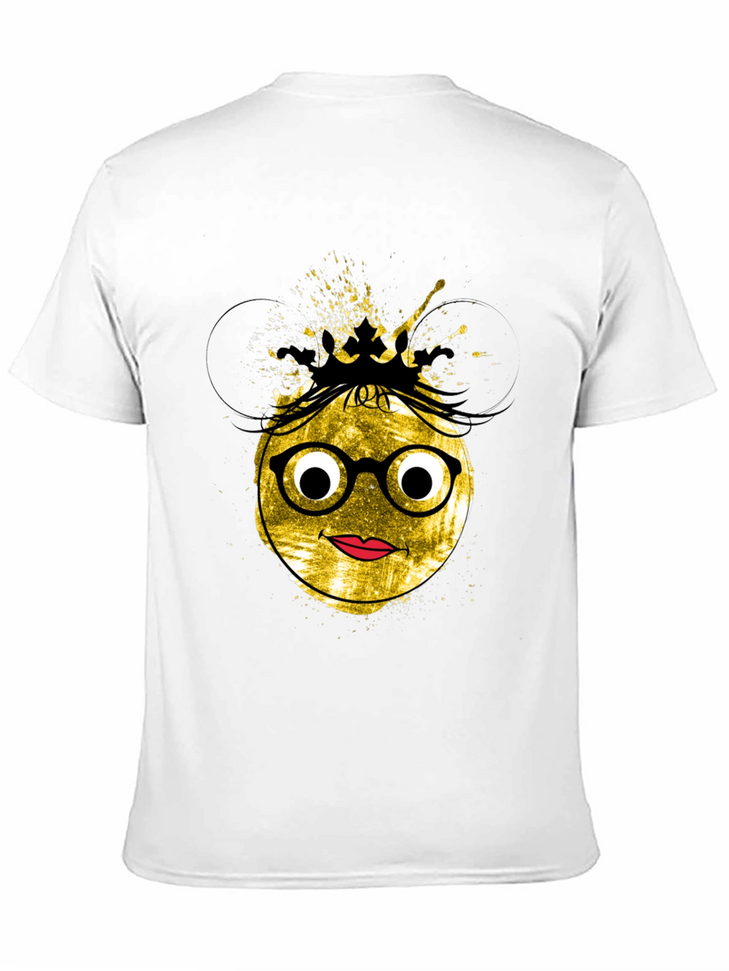Trendy Graphic Tee - Nerdy Queen Emoji Design