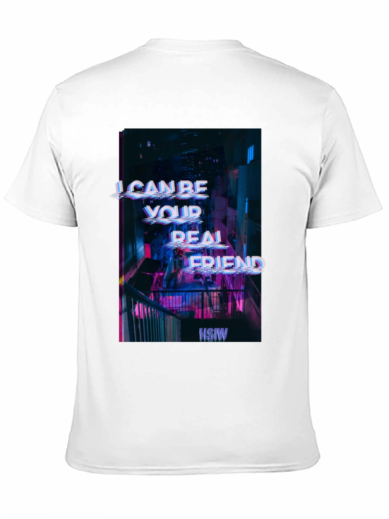 Cyberpunk Real Friend Graphic Tee - Black