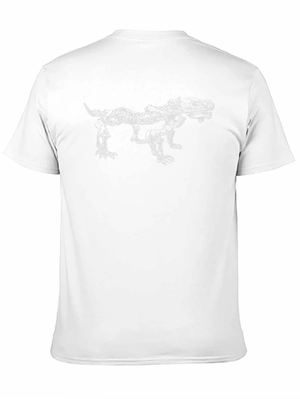 Black T-Shirt with Reptile Skeleton Graphic
