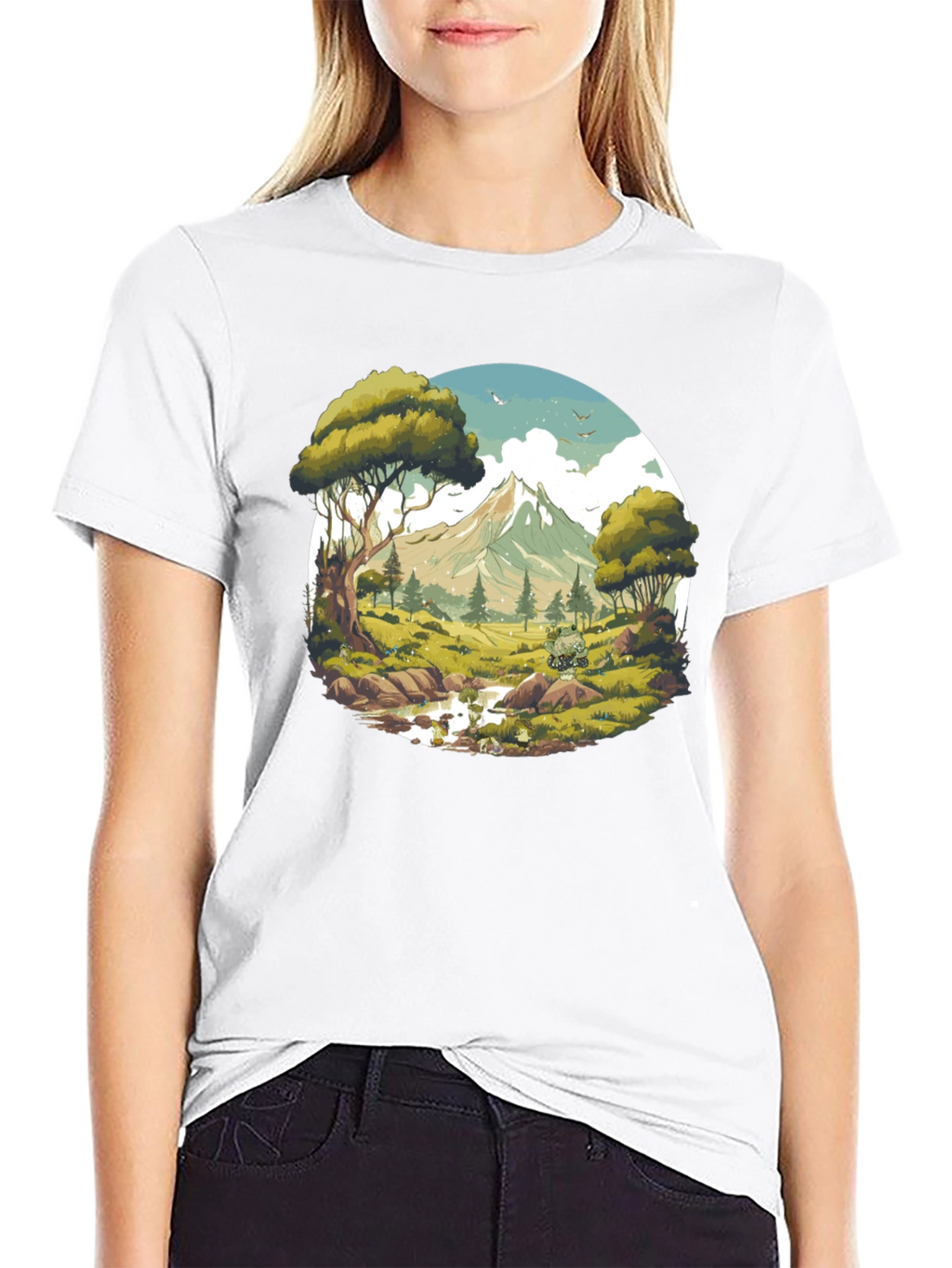 Nature Vista Graphic Tee - Black