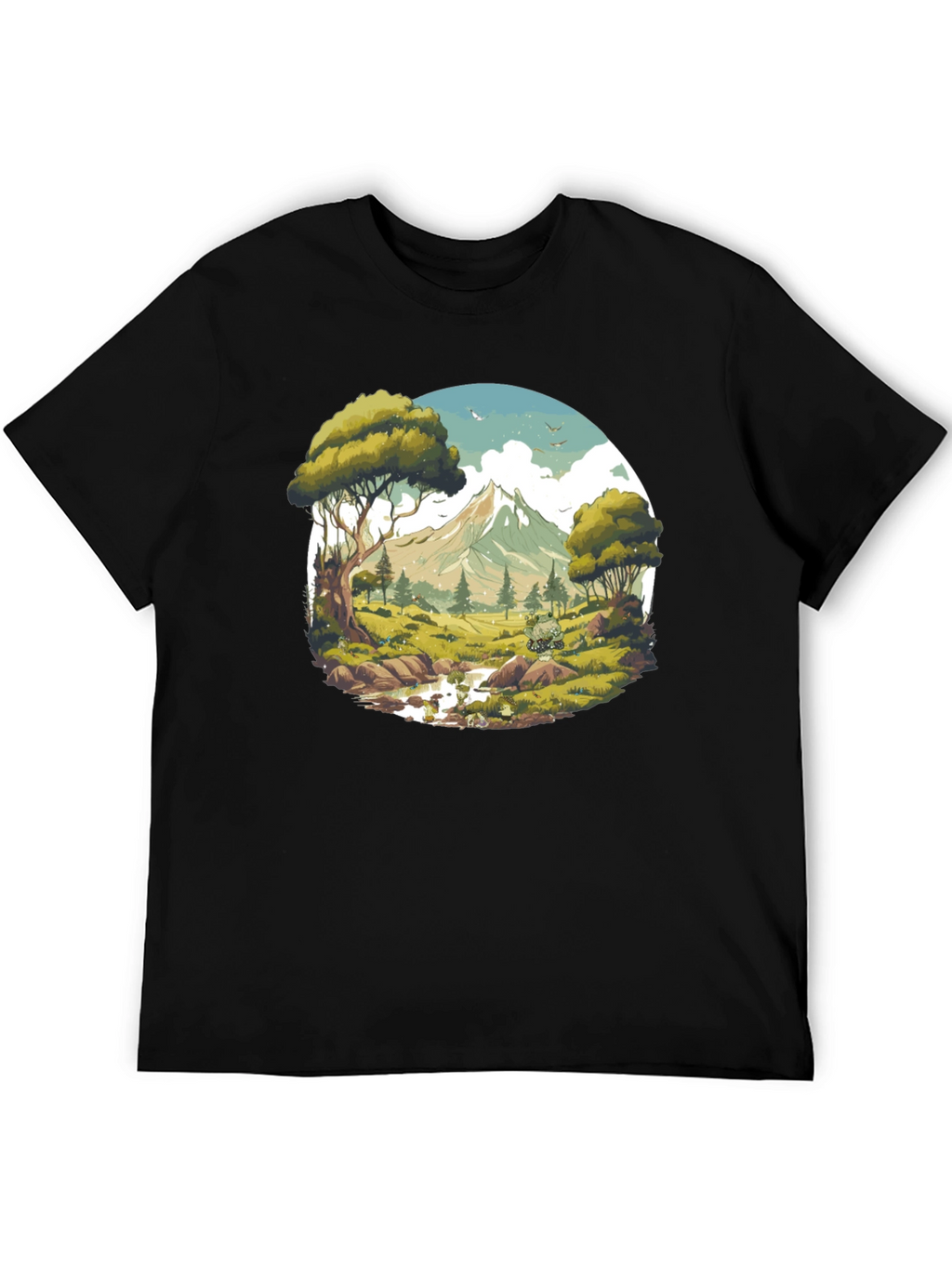Nature Vista Graphic Tee - Black