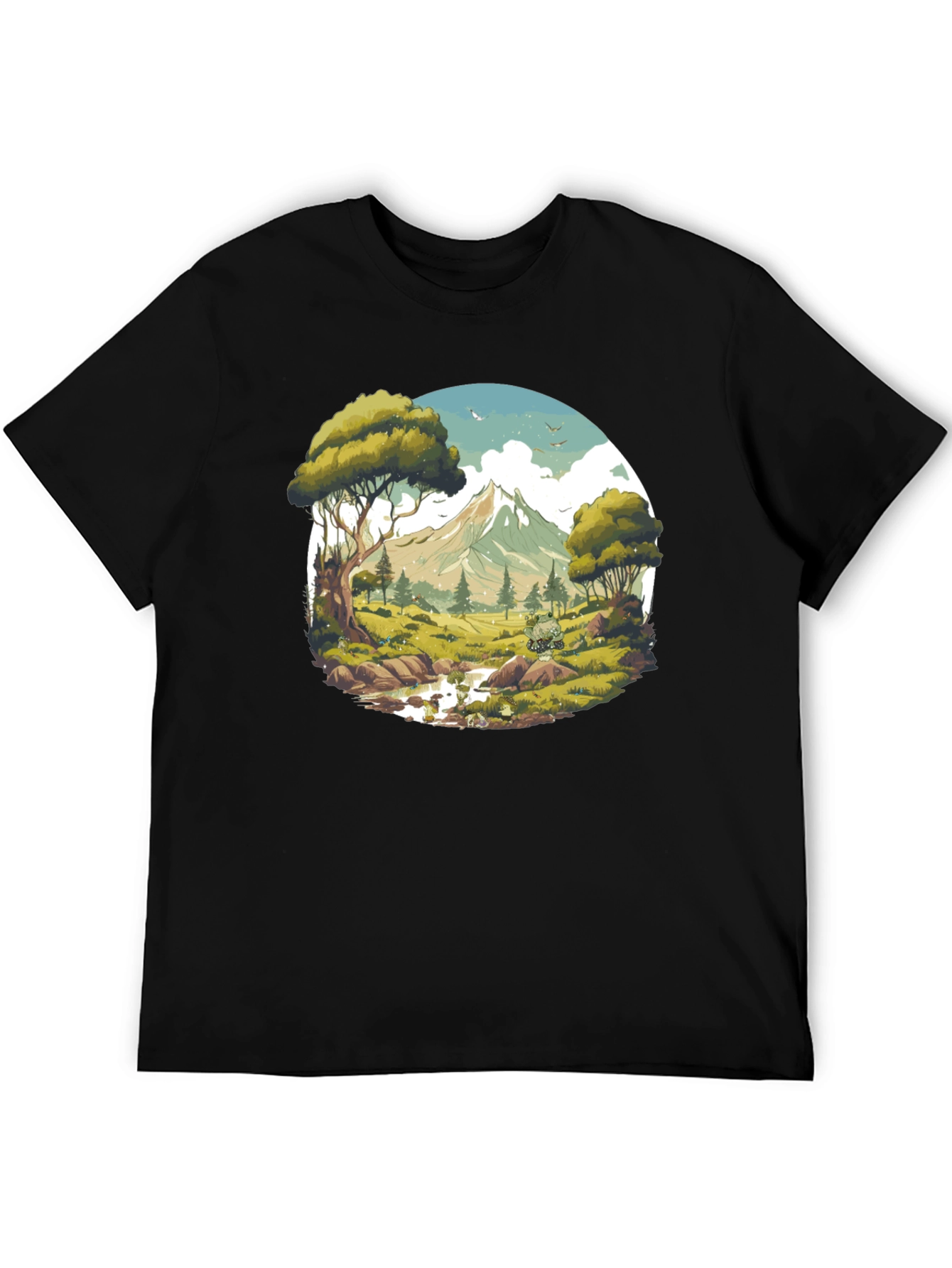 Nature Vista Graphic Tee - Black