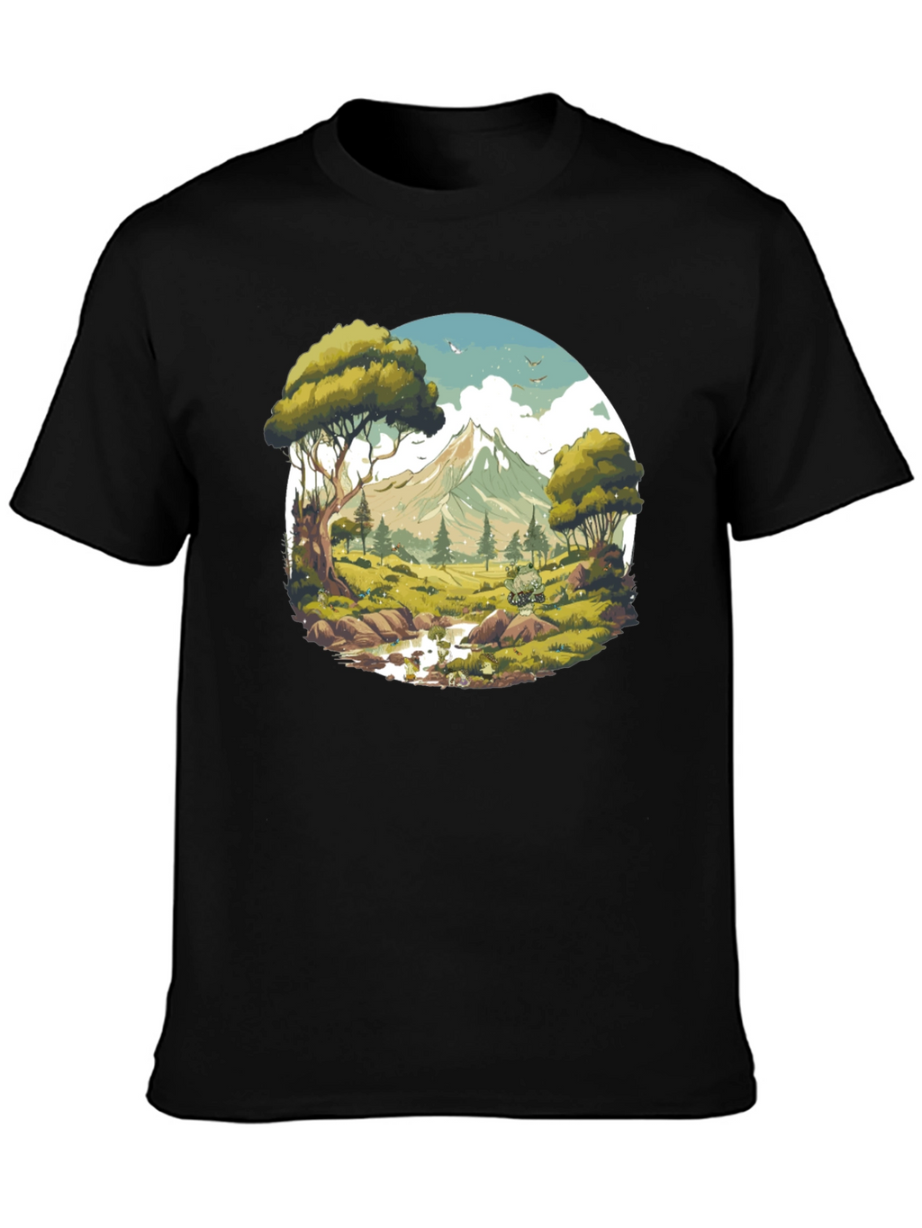 Nature Vista Graphic Tee - Black