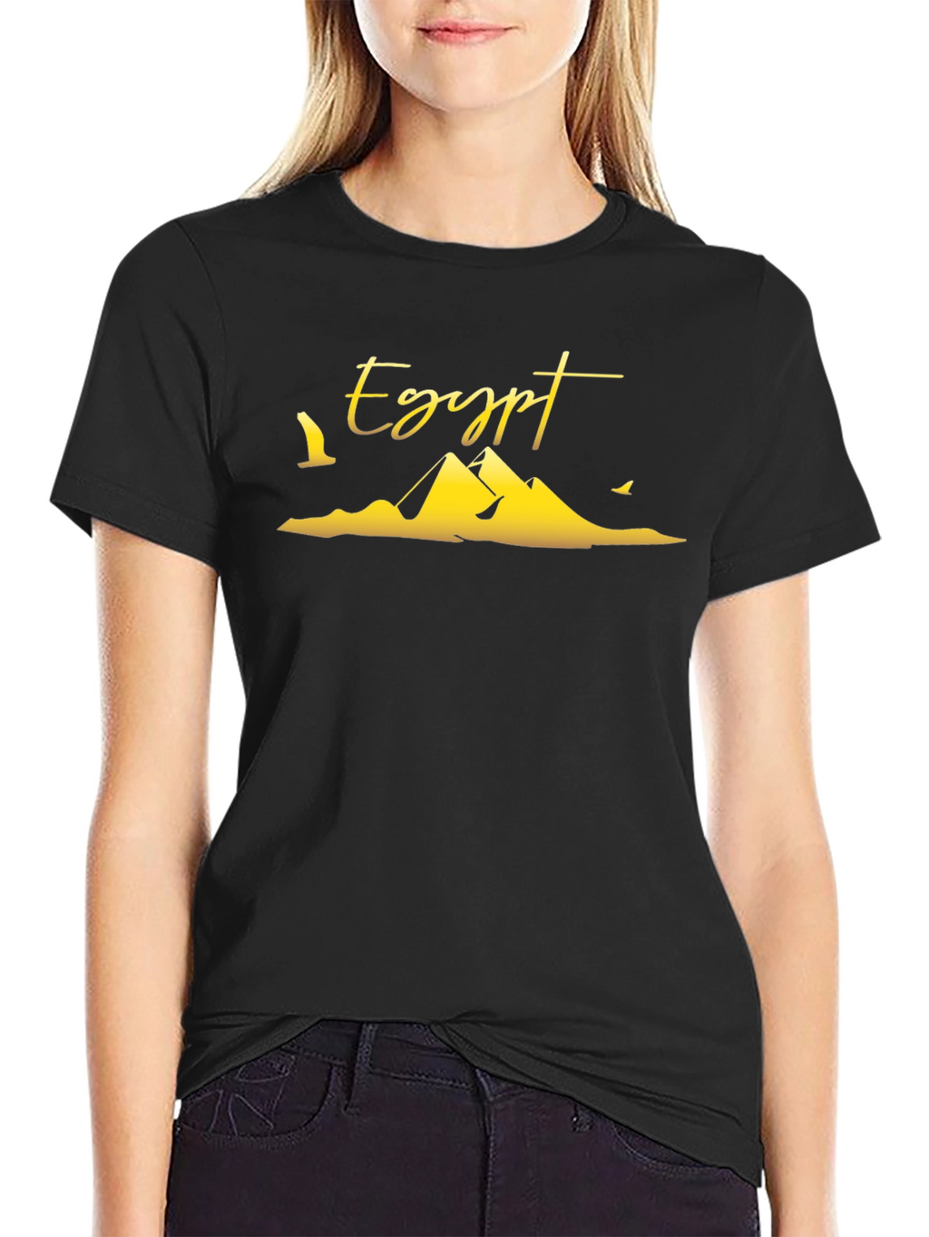 Egypt Pyramid T-Shirt - Black Cotton Tee