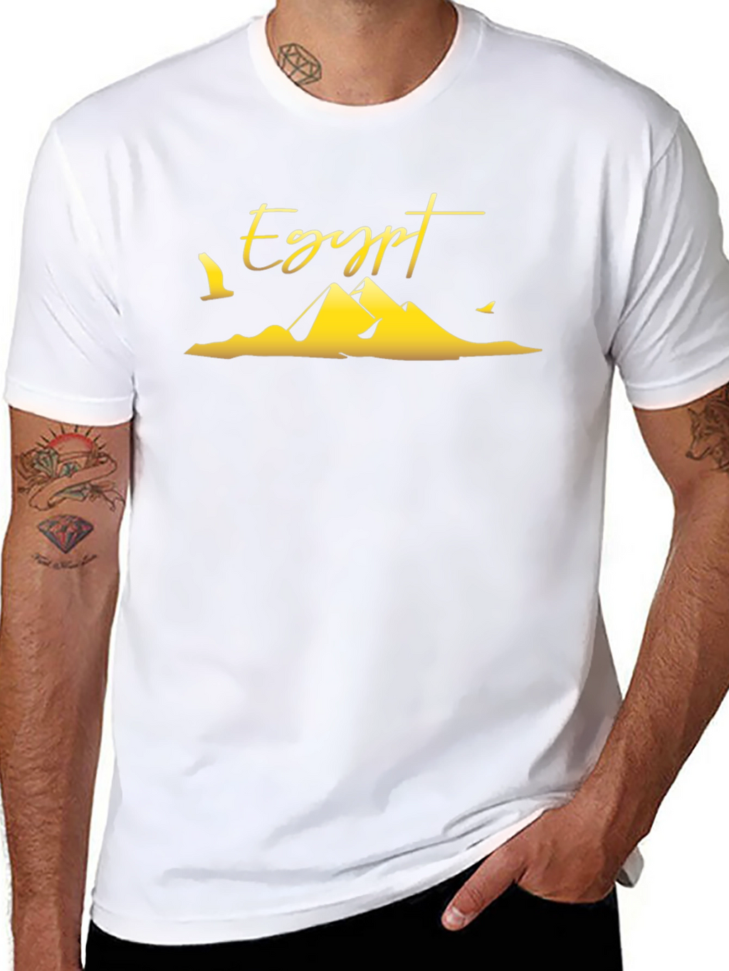 Egypt Pyramid T-Shirt - Black Cotton Tee