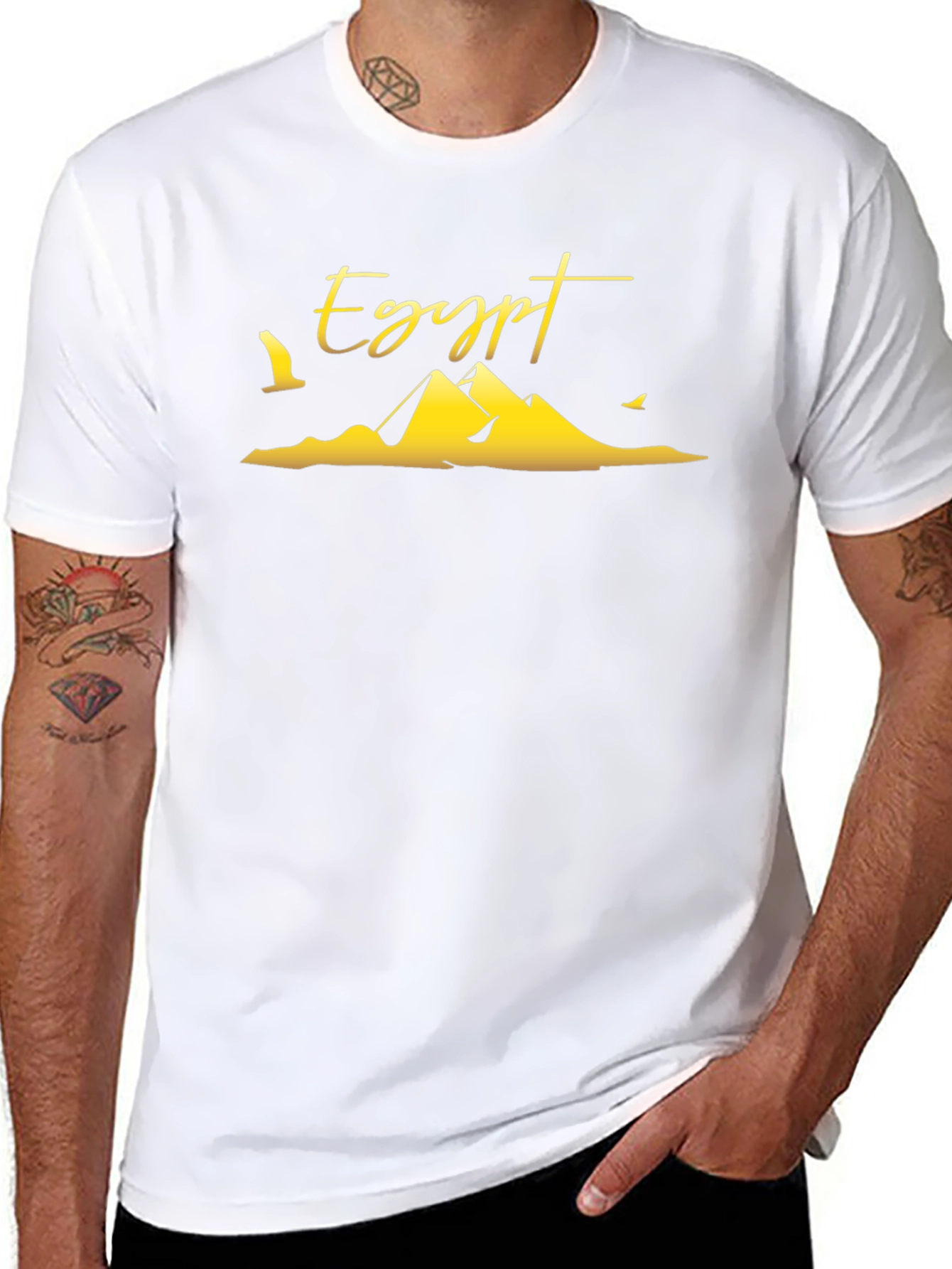 Egypt Pyramid T-Shirt - Black Cotton Tee