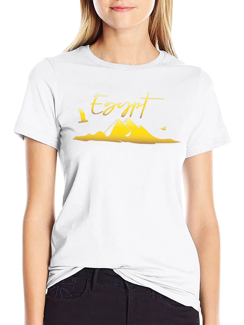 Egypt Pyramid T-Shirt - Black Cotton Tee