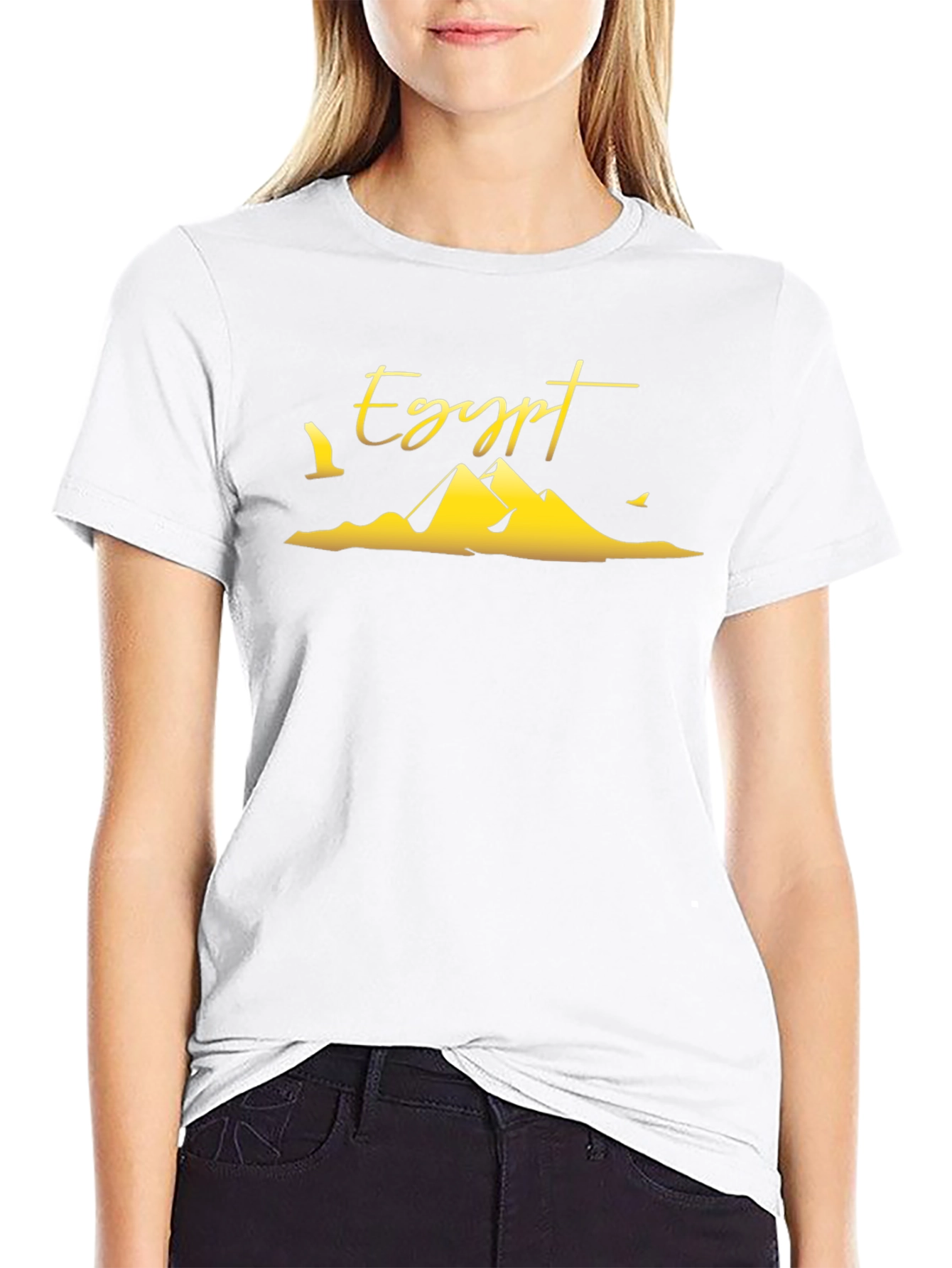 Egypt Pyramid T-Shirt - Black Cotton Tee