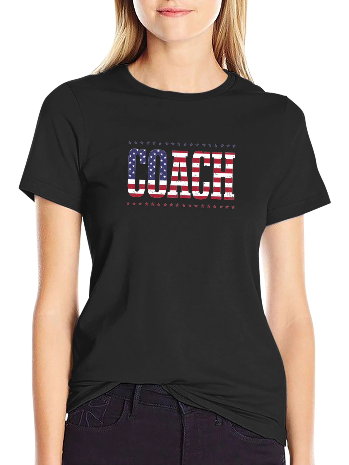 Coach USA Flag T-Shirt Patriotic Tee