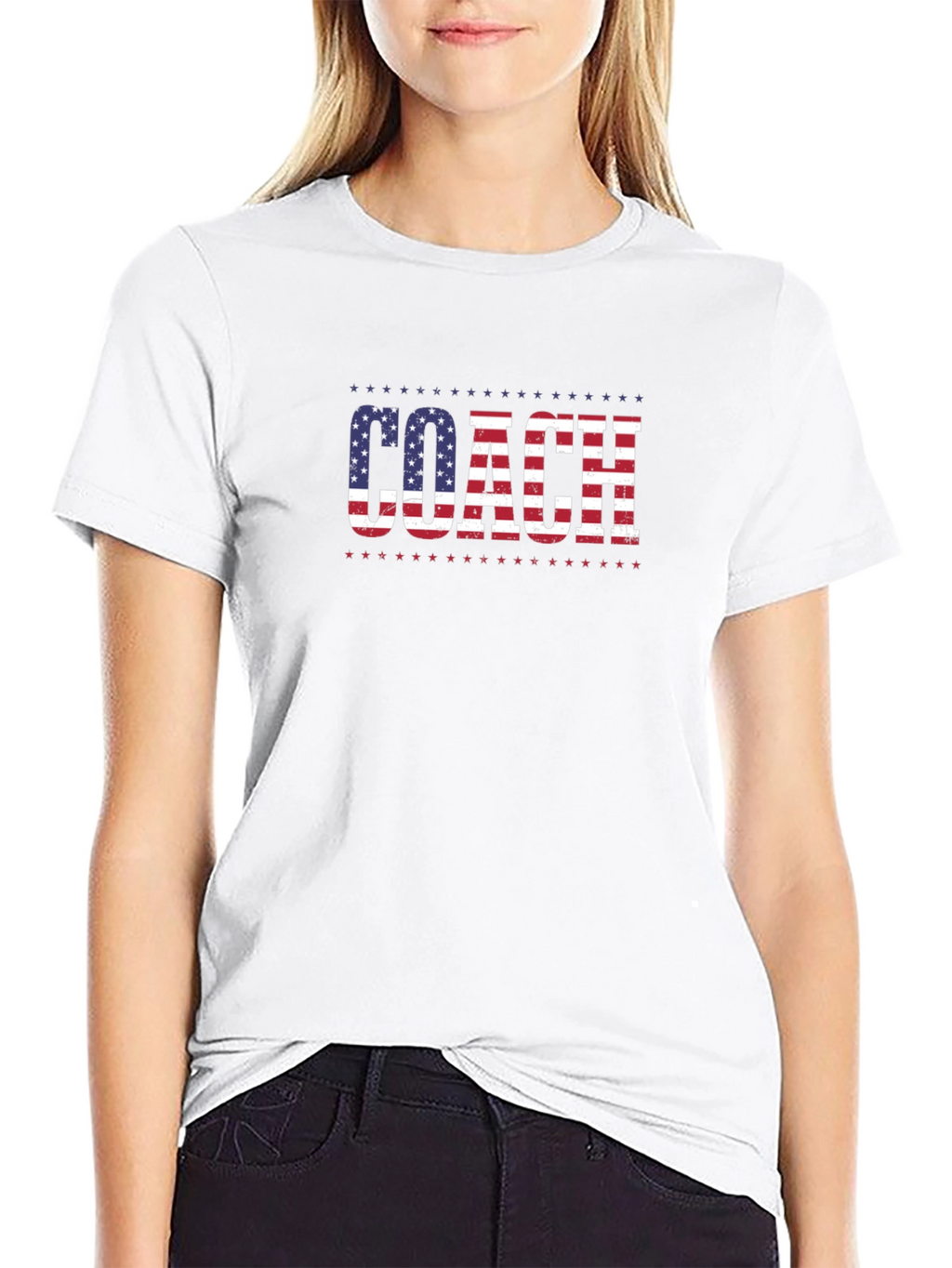 Coach USA Flag T-Shirt Patriotic Tee
