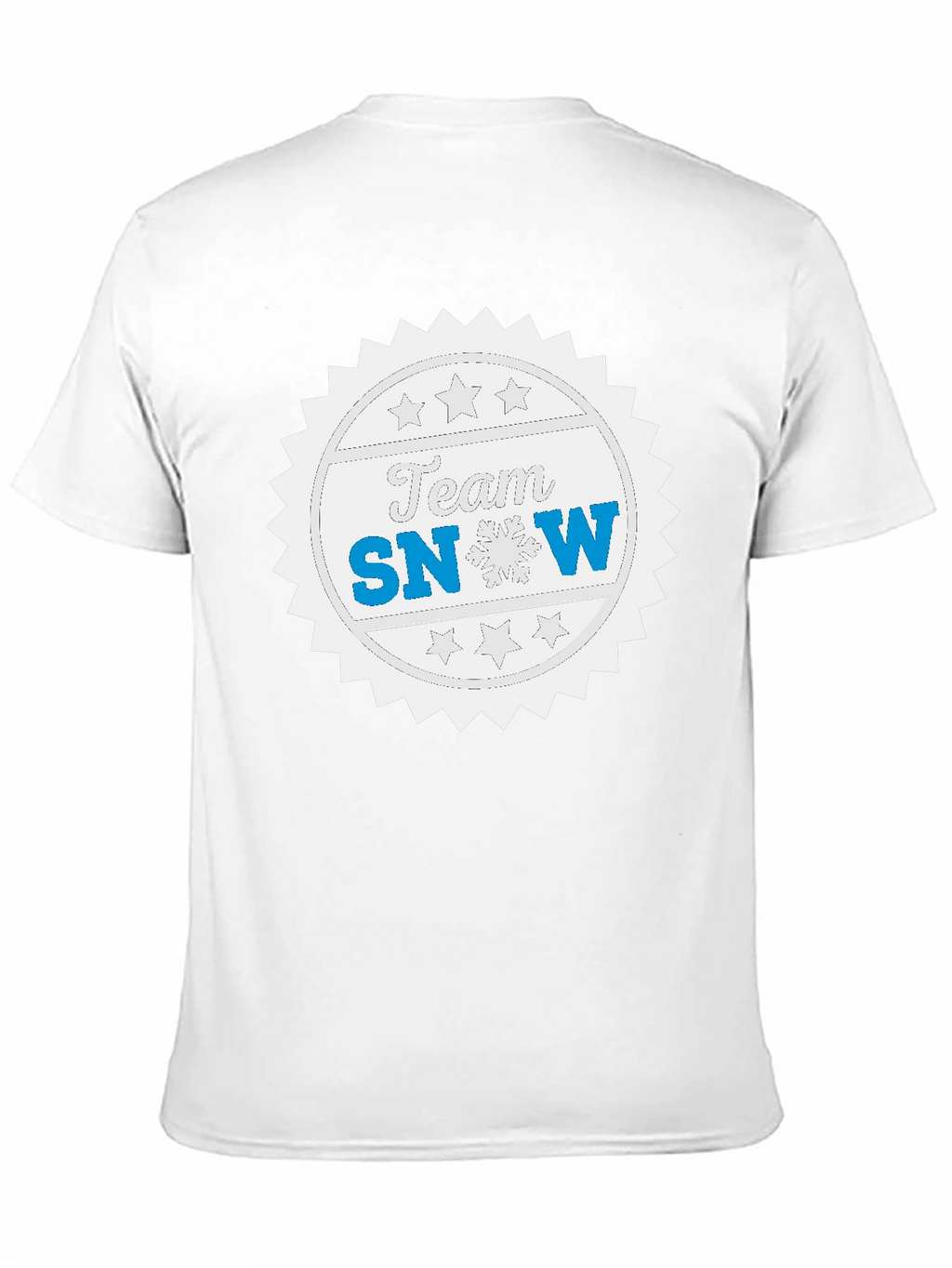 Team Snow Graphic T-Shirt - Black Crew Neck Tee
