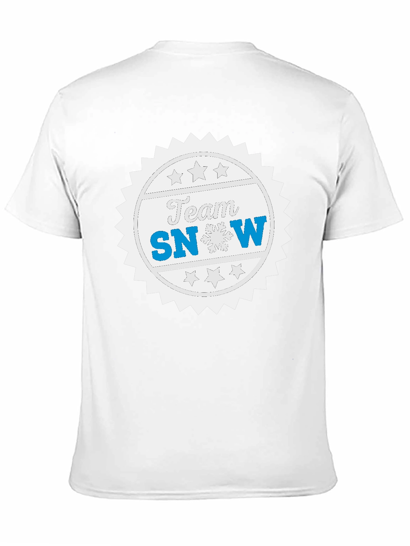 Team Snow Graphic T-Shirt - Black Crew Neck Tee