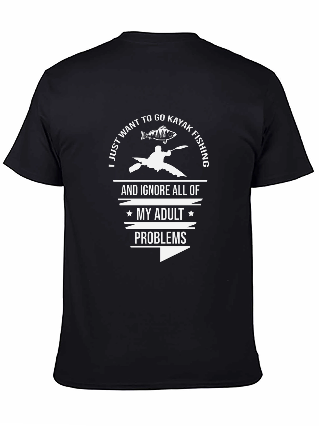 Kayak Fishing Adult Problems T-Shirt