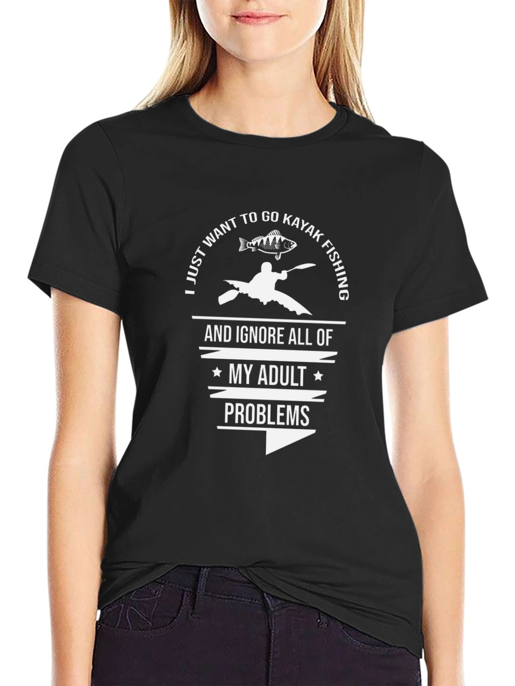 Kayak Fishing Adult Problems T-Shirt