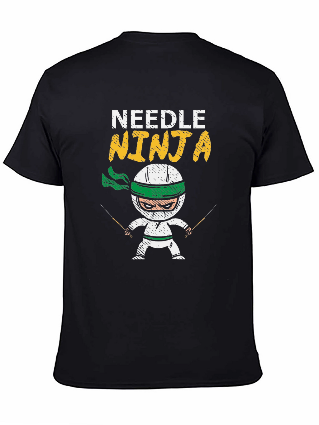 Needle Ninja Black Cotton T-Shirt