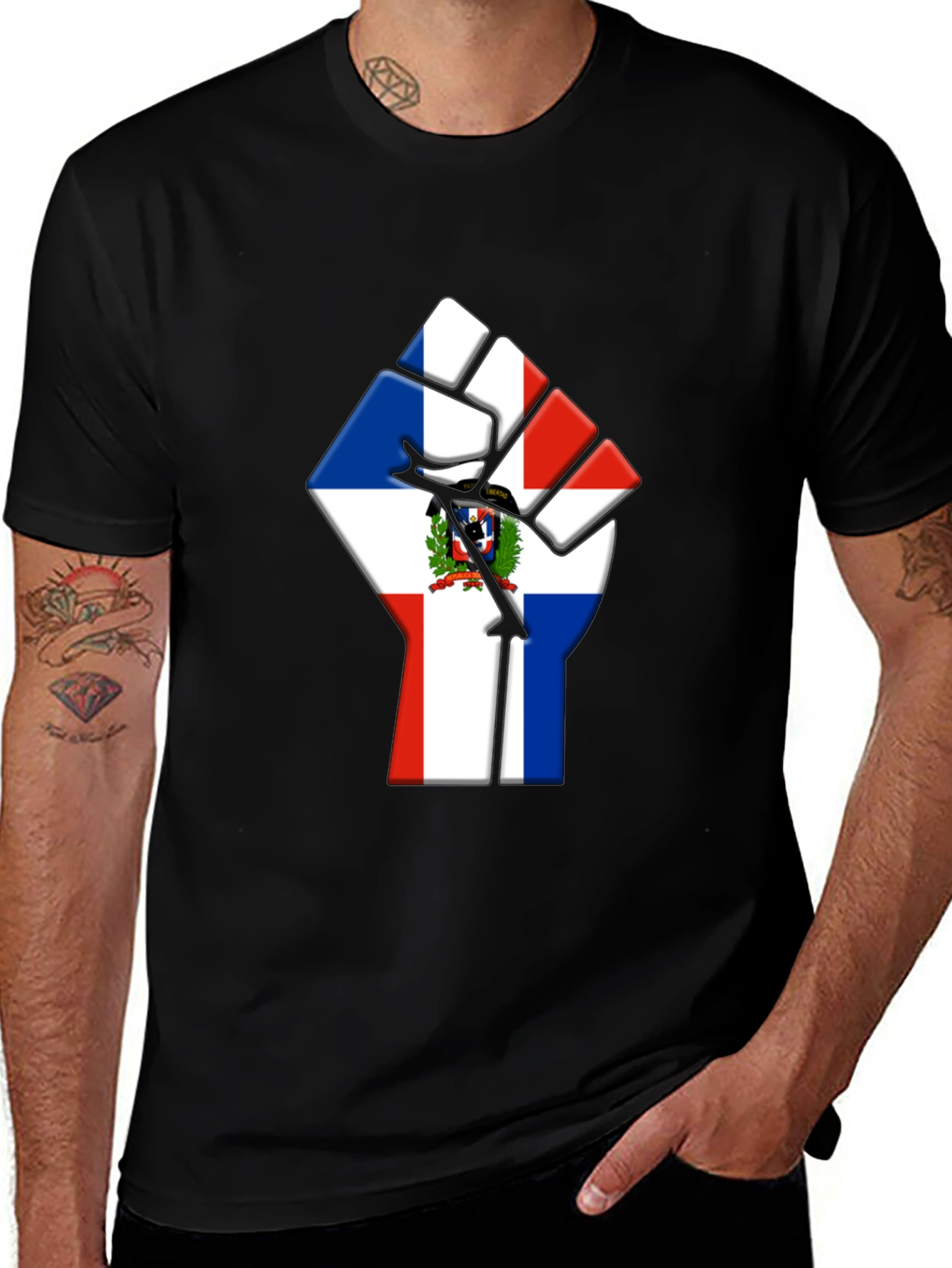 Dominican Republic Flag Fist T-Shirt