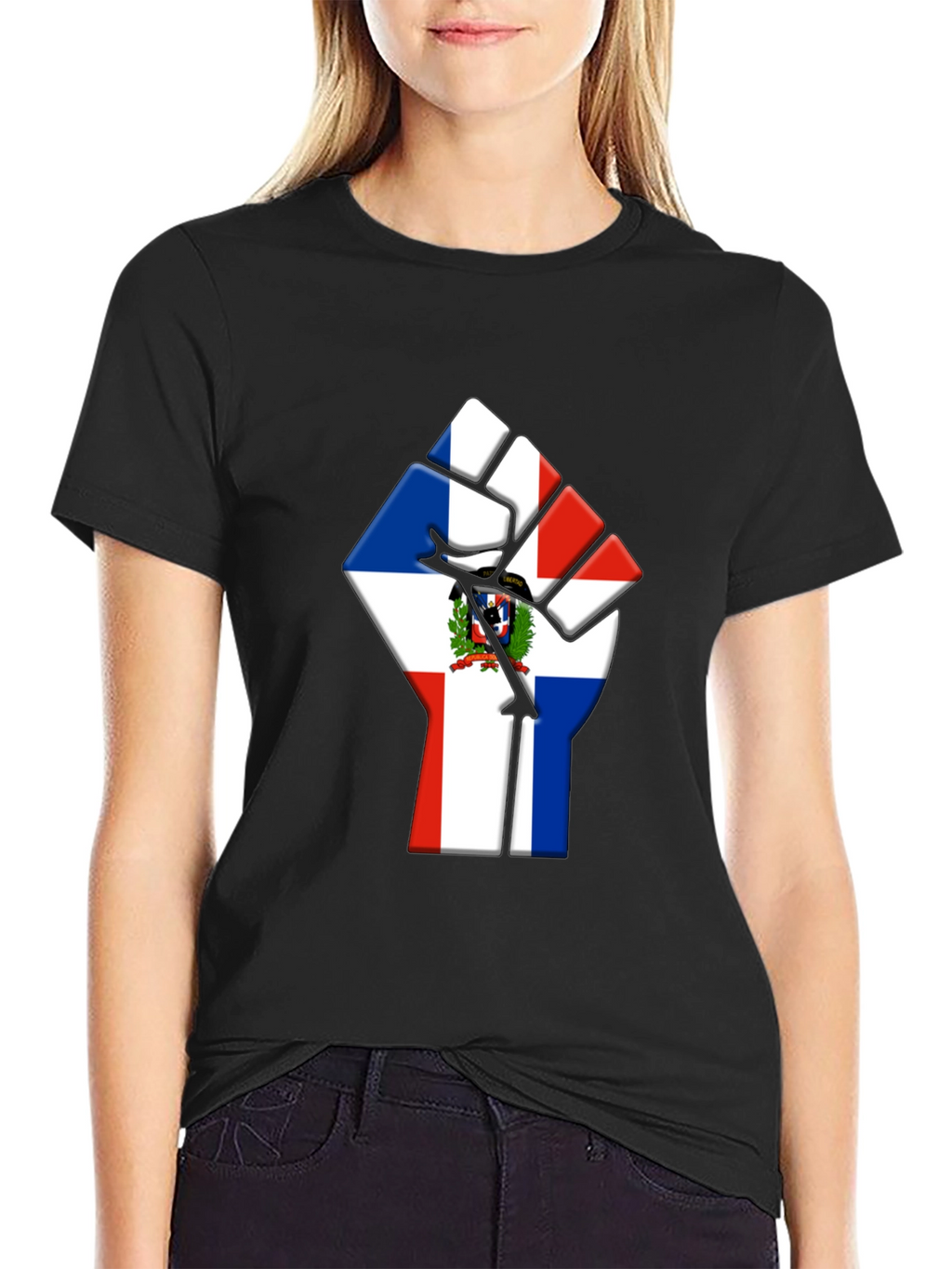 Dominican Republic Flag Fist T-Shirt