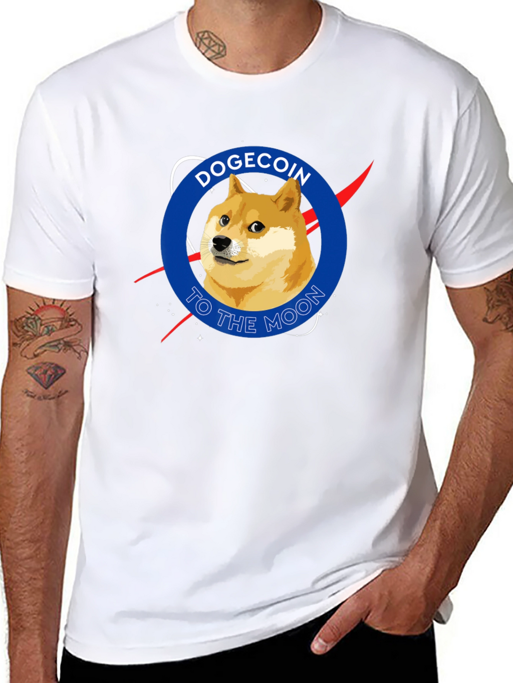 Dogecoin To The Moon Graphic T-Shirt
