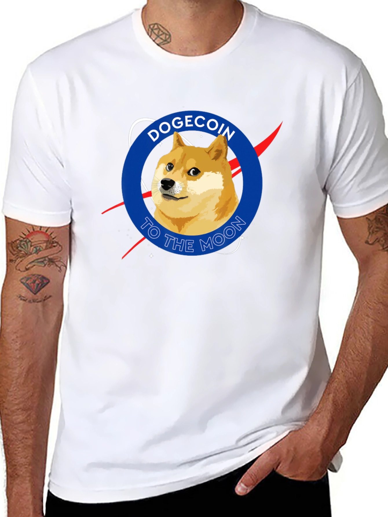 Dogecoin To The Moon Graphic T-Shirt