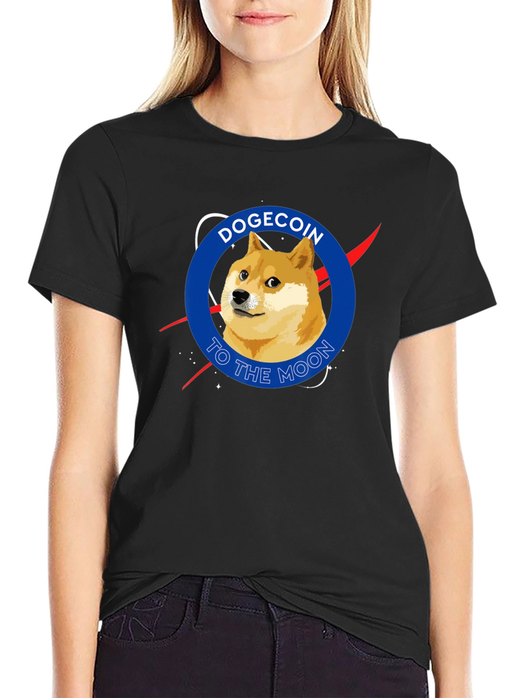 Dogecoin To The Moon Graphic T-Shirt