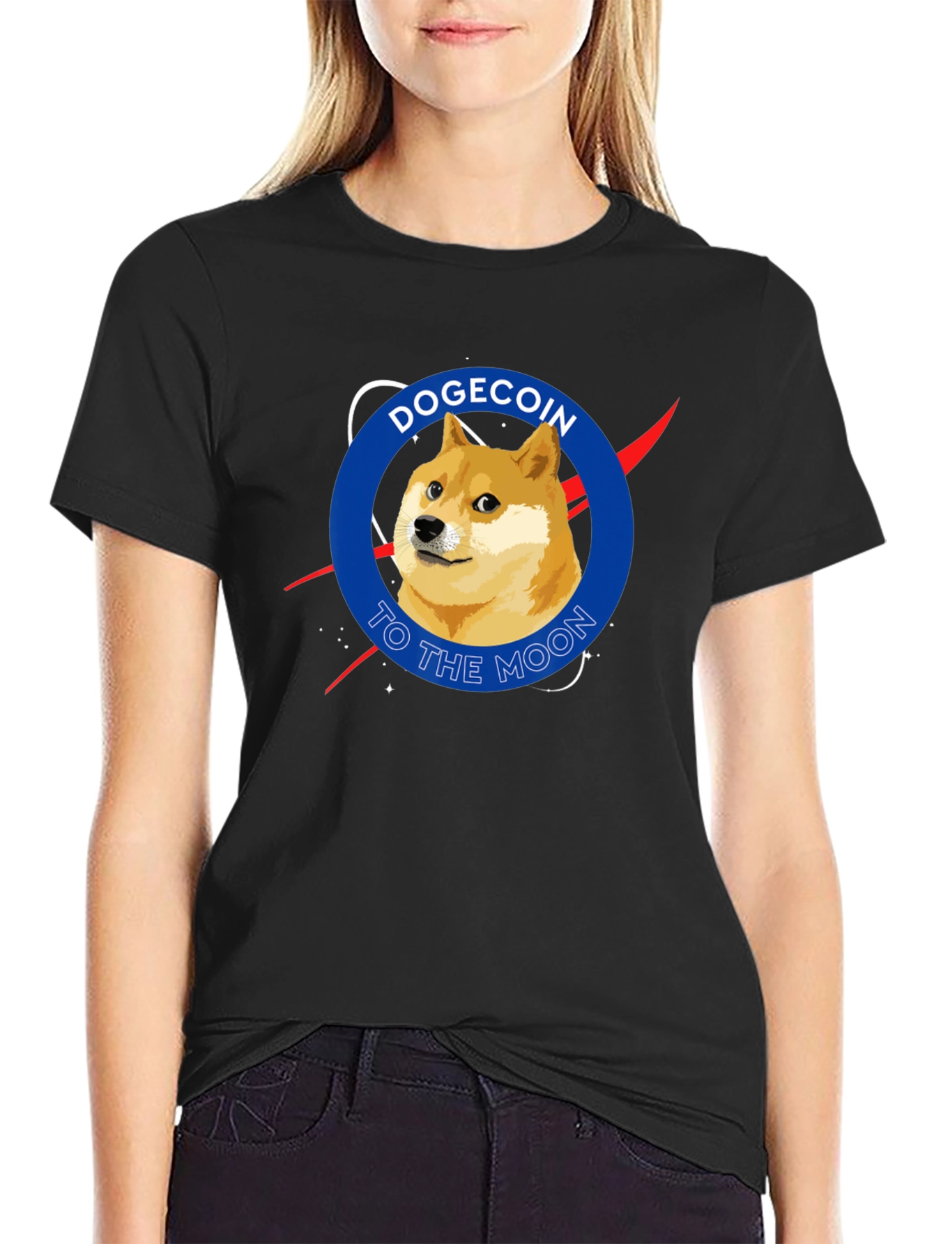 Dogecoin To The Moon Graphic T-Shirt