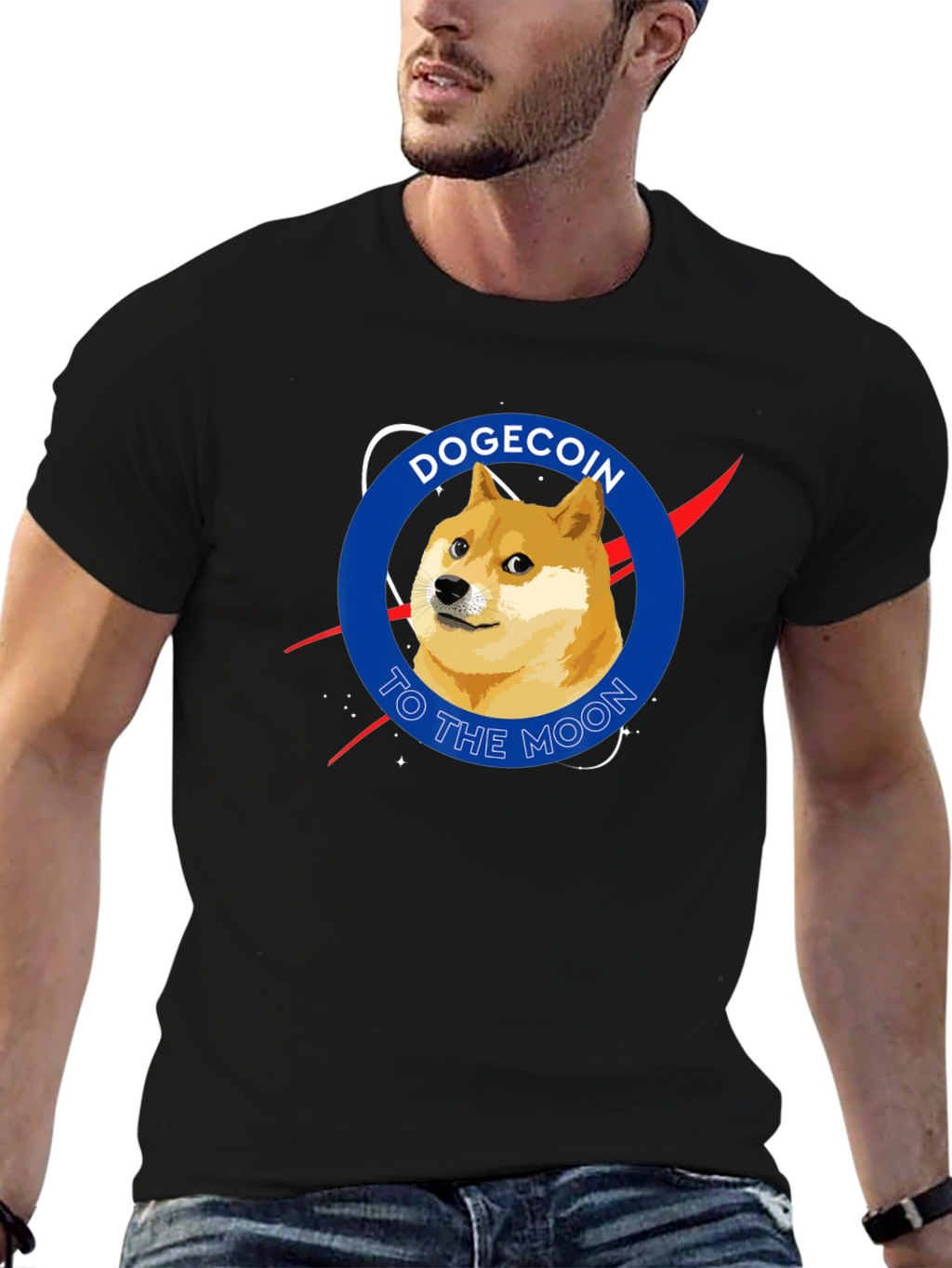 Dogecoin To The Moon Graphic T-Shirt