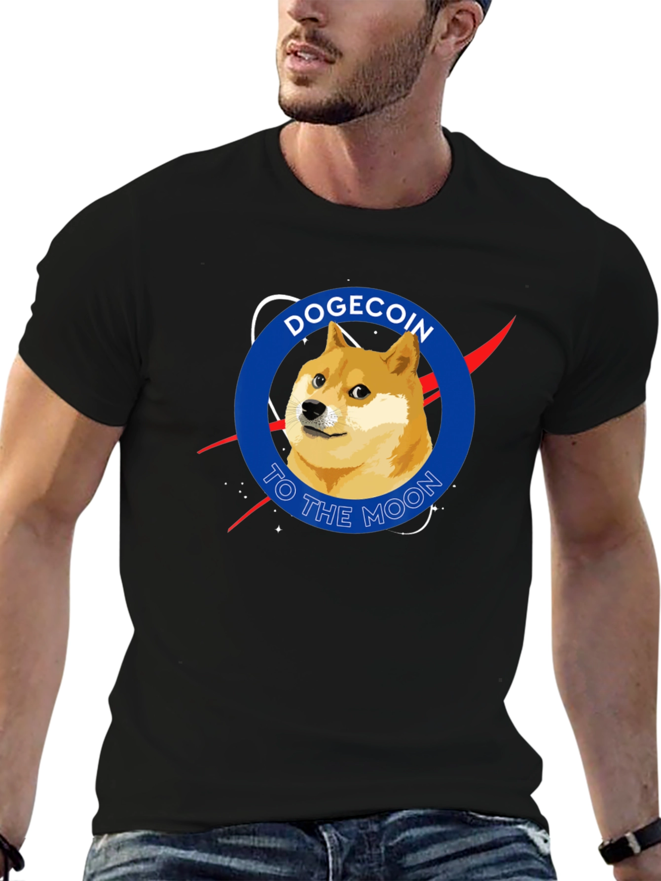 Dogecoin To The Moon Graphic T-Shirt