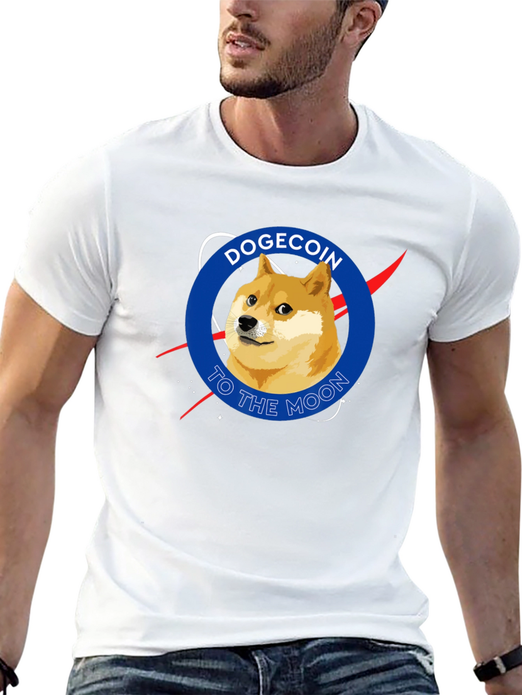 Dogecoin To The Moon Graphic T-Shirt