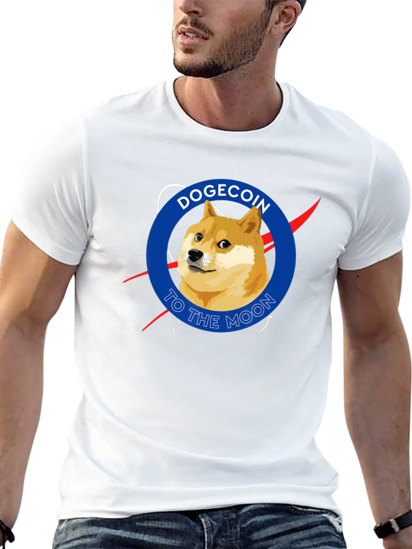 Dogecoin To The Moon Graphic T-Shirt