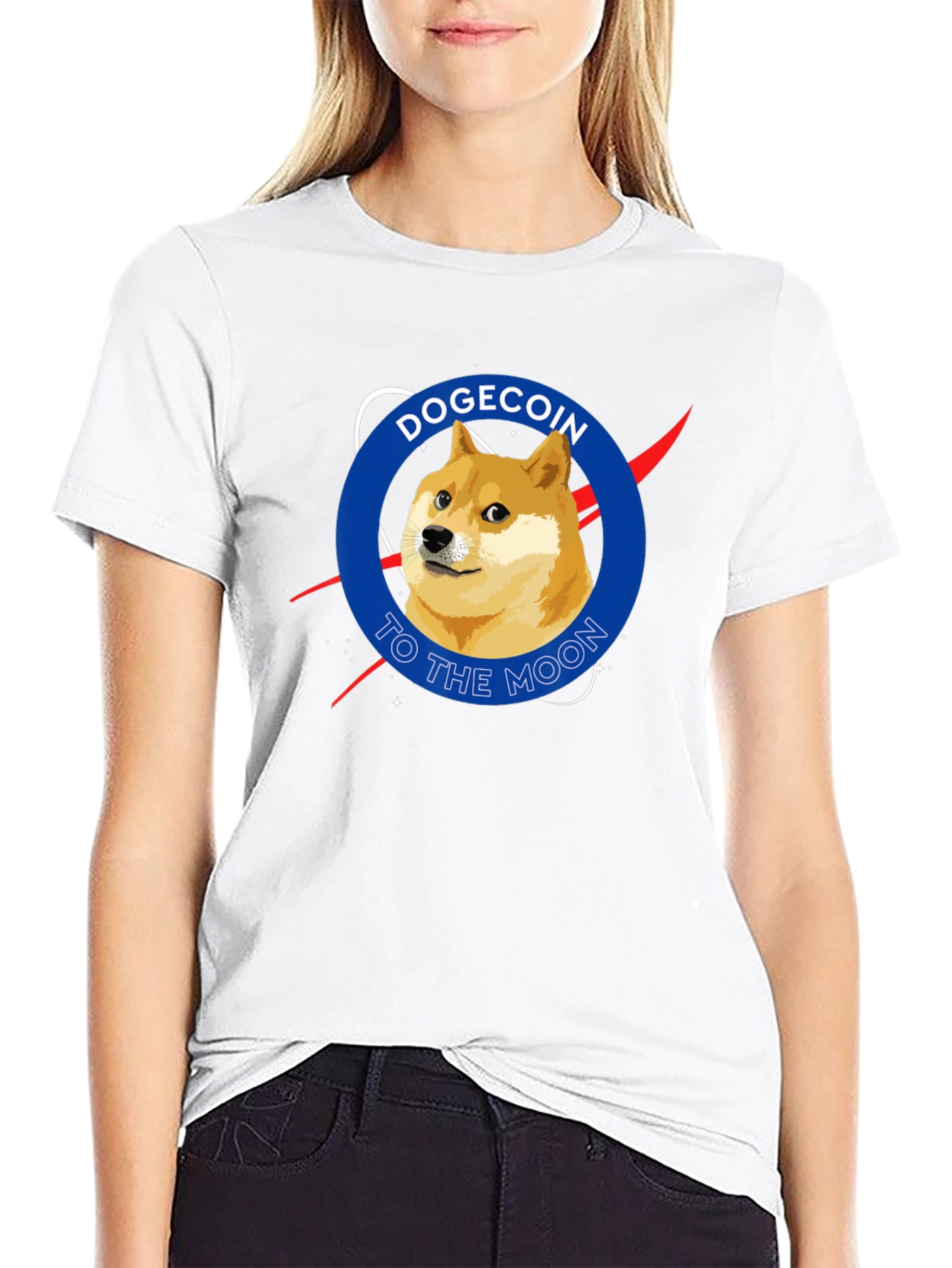 Dogecoin To The Moon Graphic T-Shirt