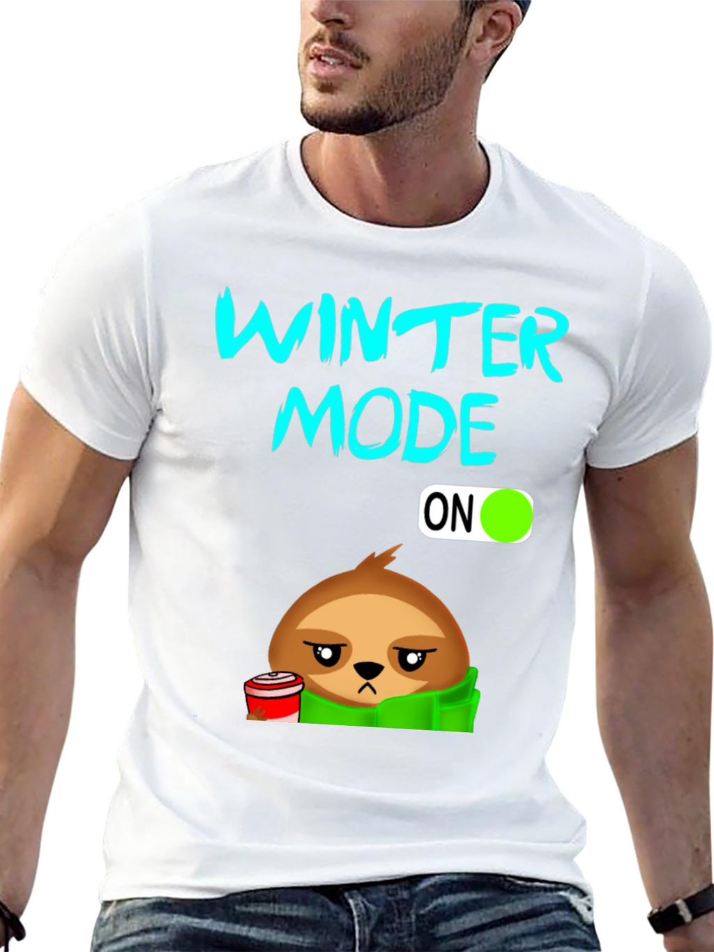 Winter Mode Sloth T-Shirt