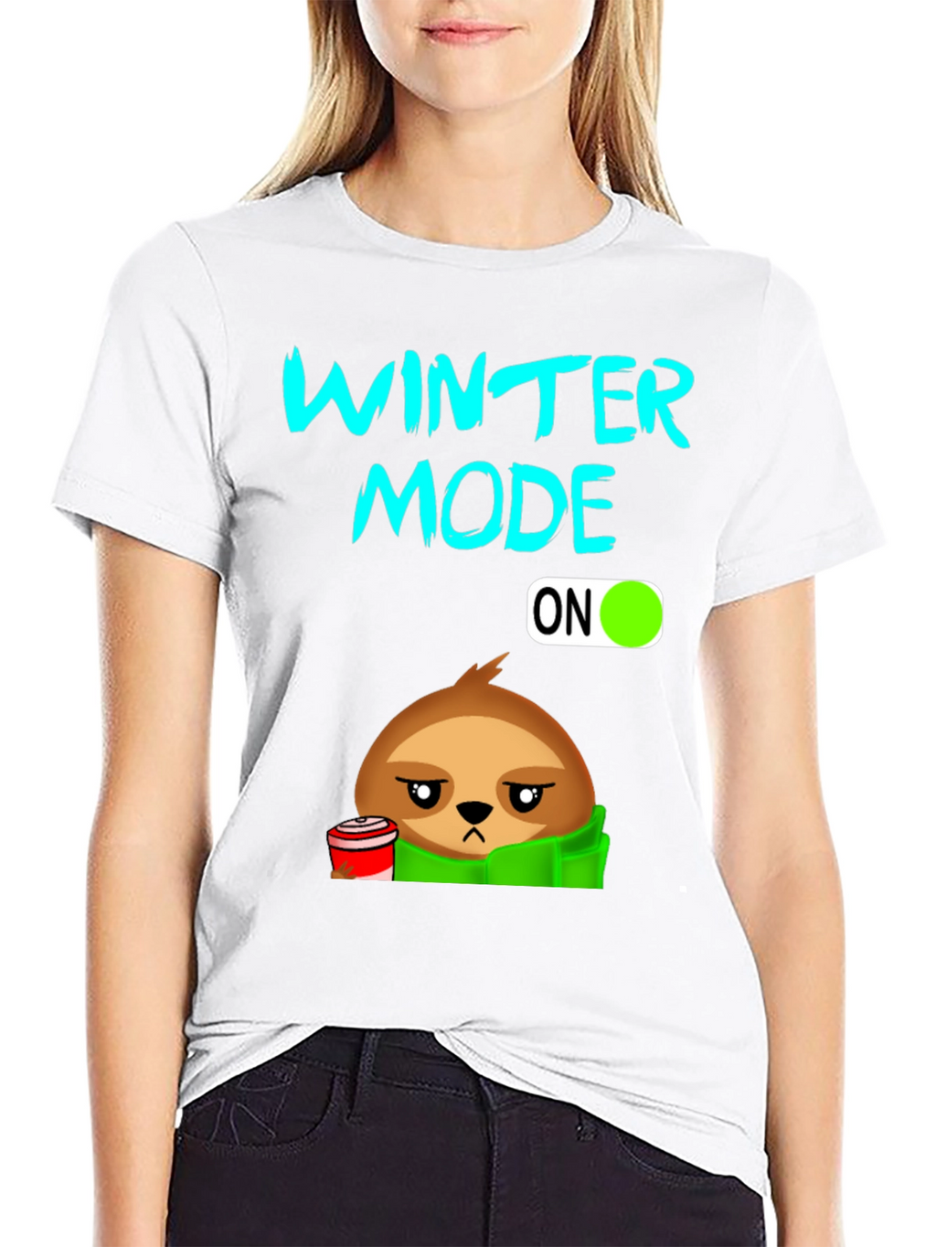 Winter Mode Sloth T-Shirt