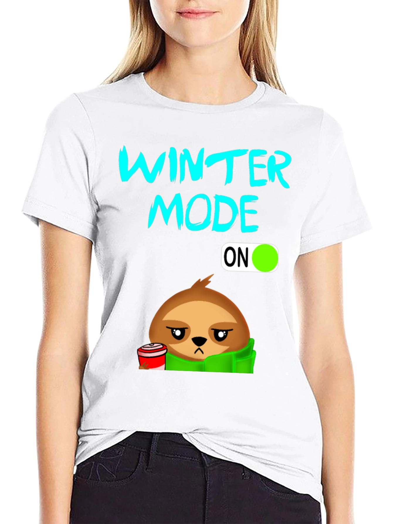 Winter Mode Sloth T-Shirt