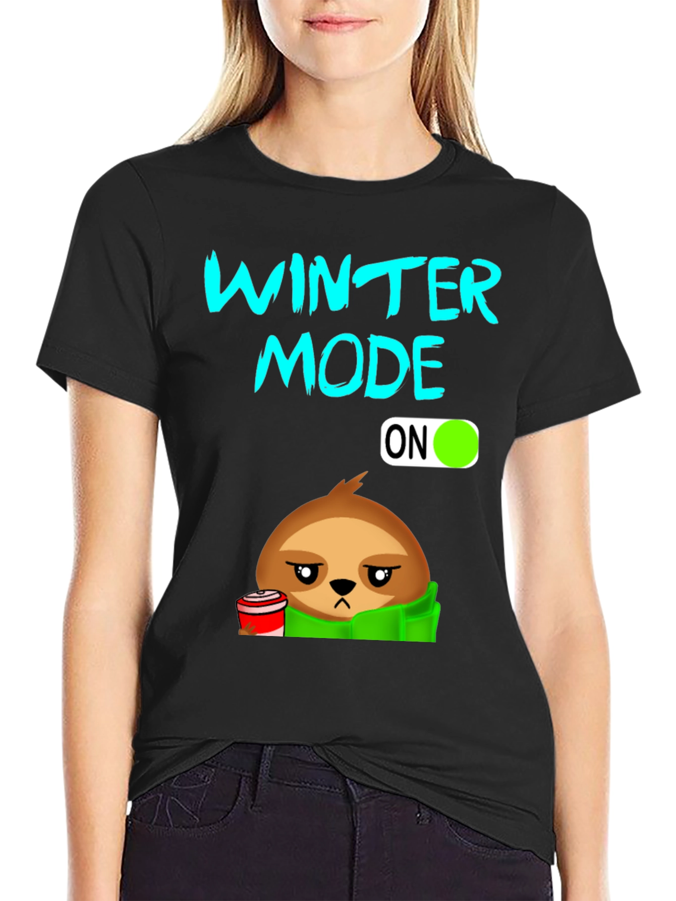 Winter Mode Sloth T-Shirt