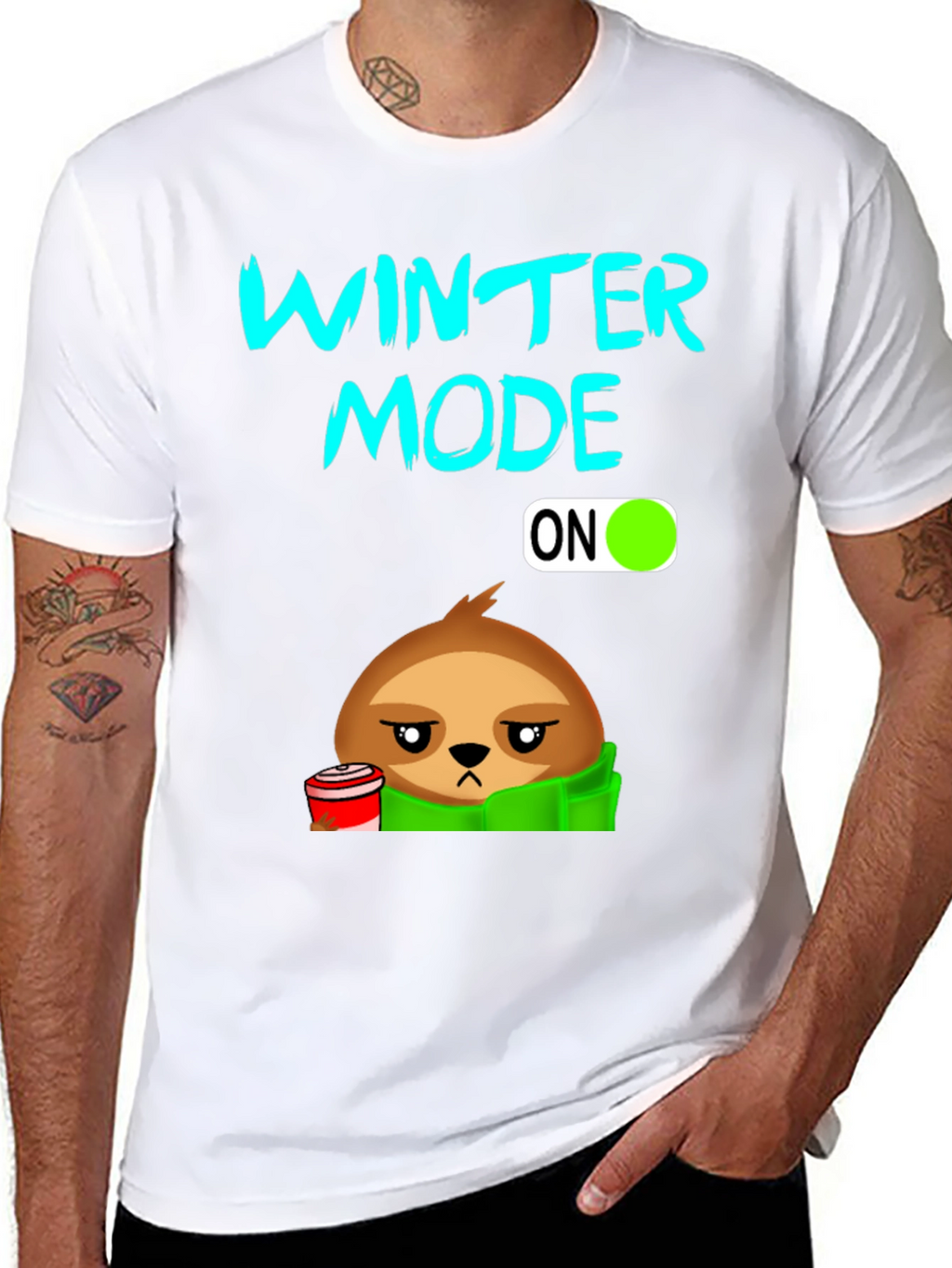 Winter Mode Sloth T-Shirt