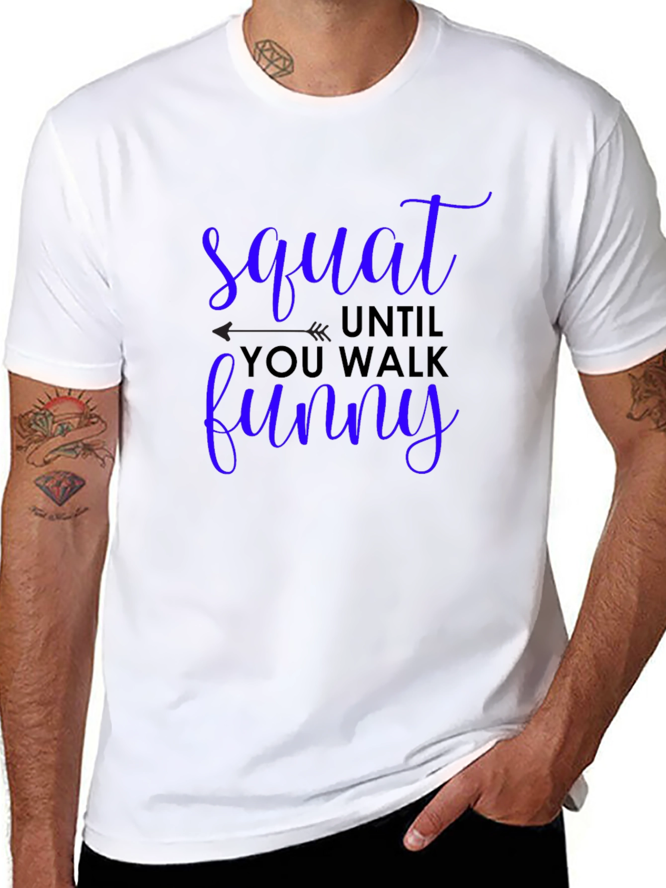 Squat Until You Walk Funny Graphic Tee