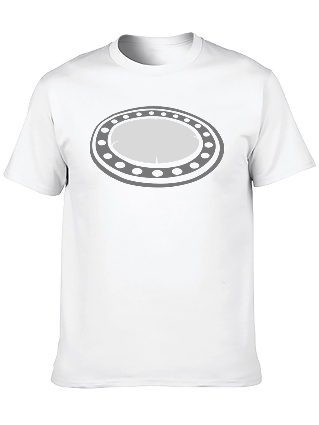 Black T-Shirt with Oval Graphic Design