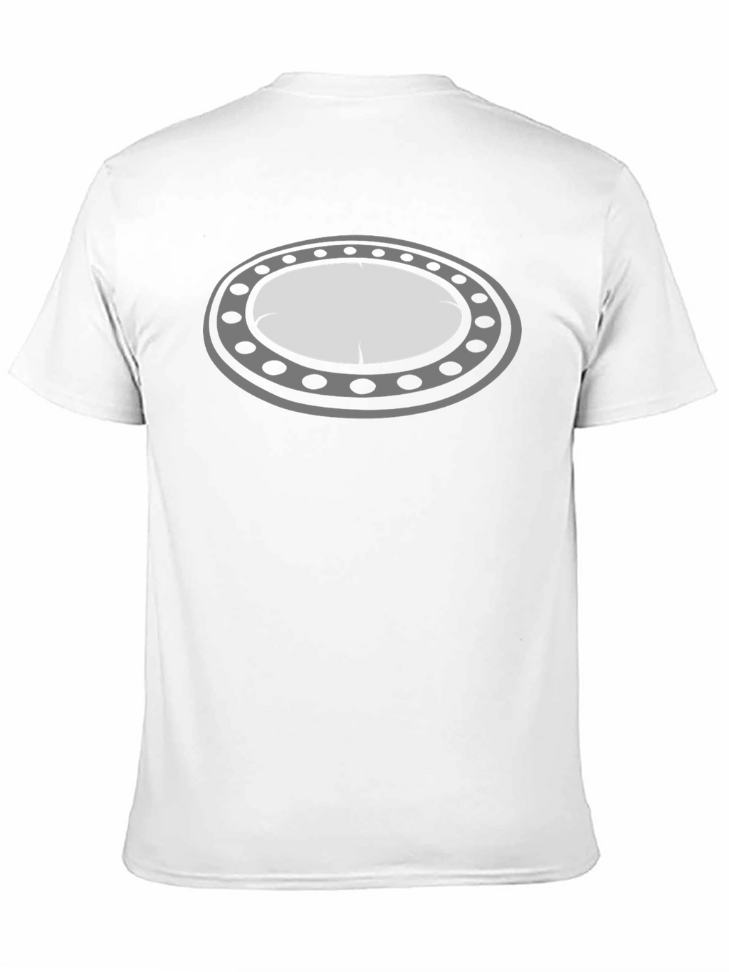 Black T-Shirt with Oval Graphic Design