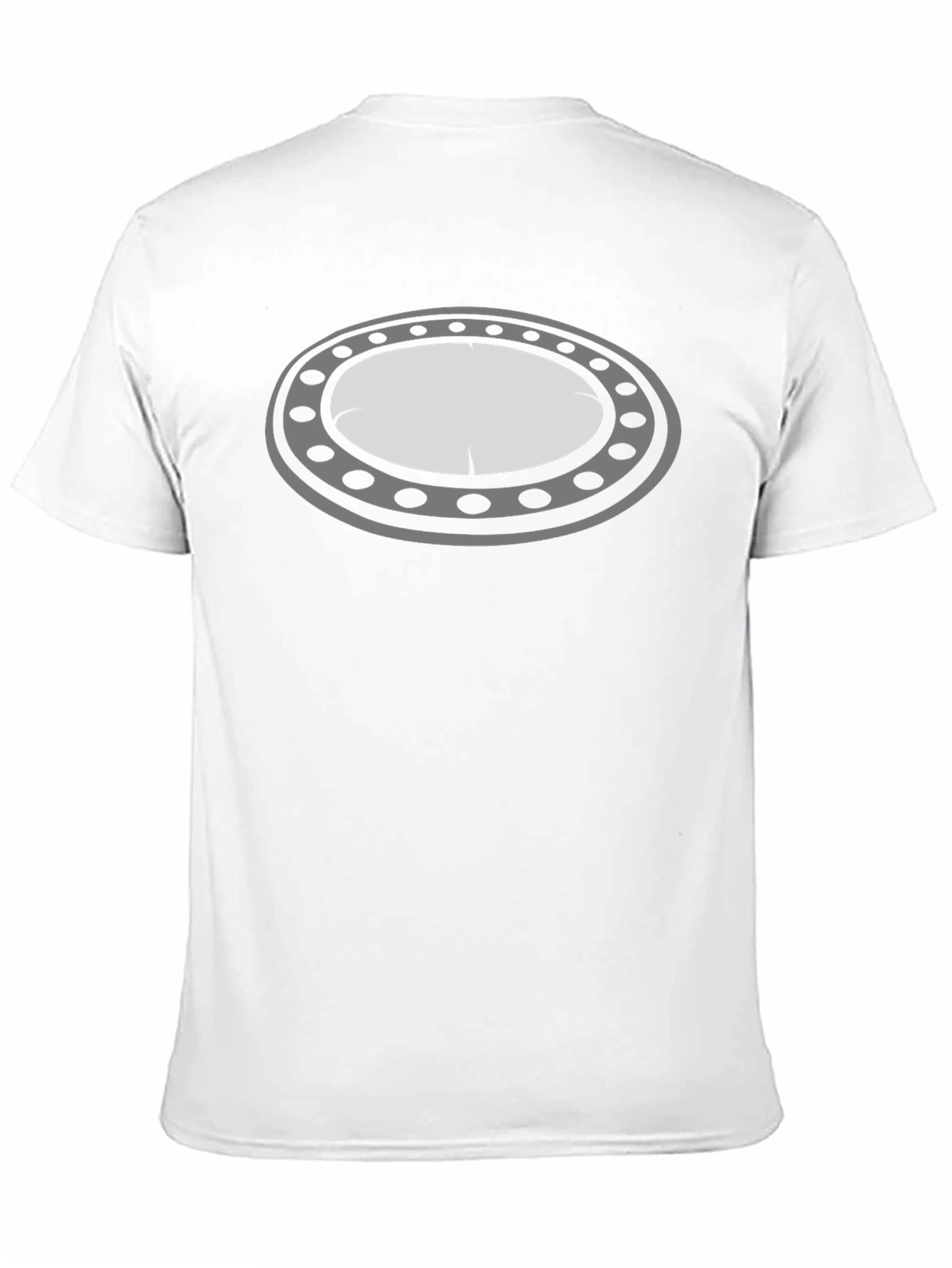 Black T-Shirt with Oval Graphic Design