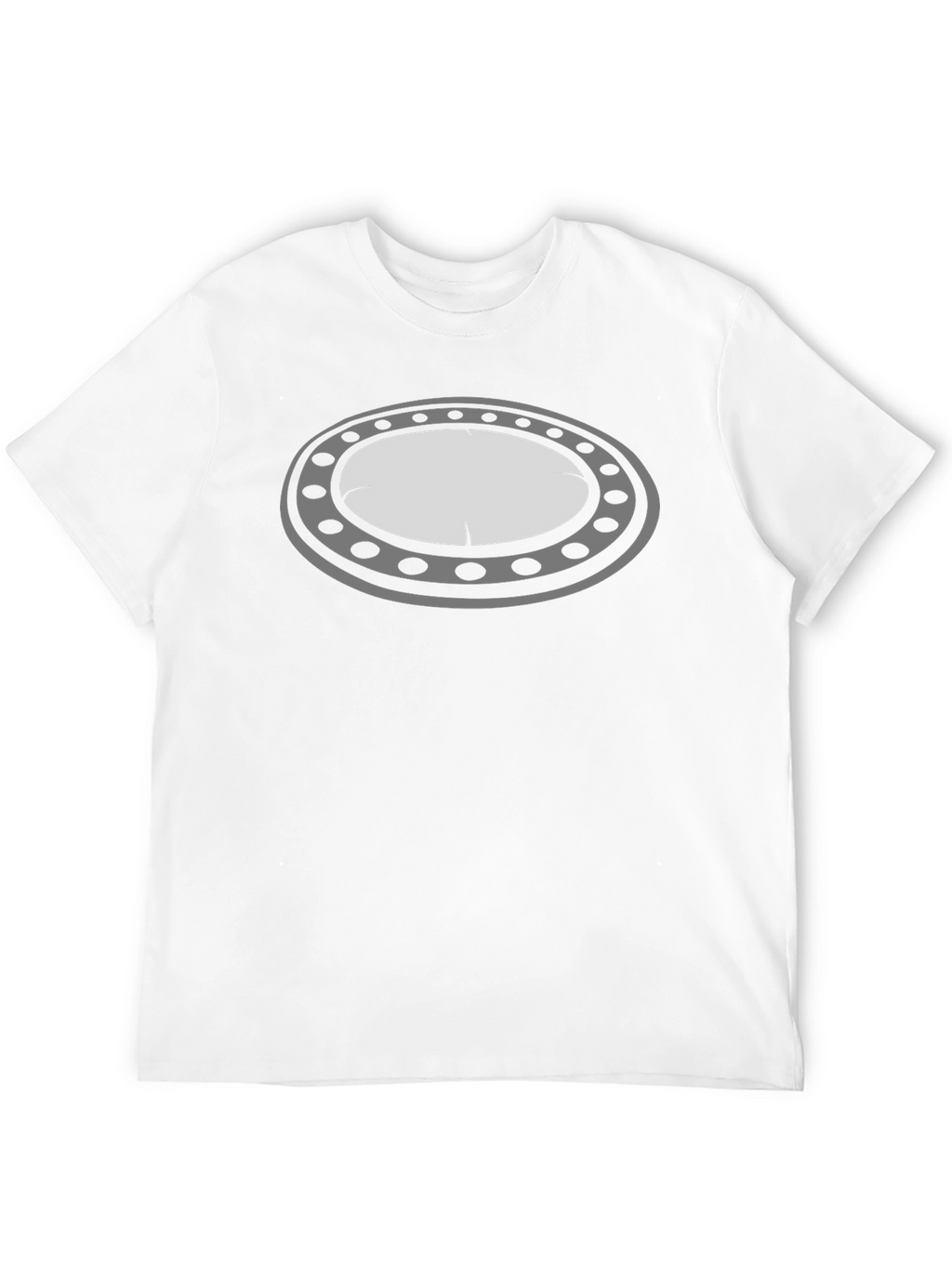 Black T-Shirt with Oval Graphic Design