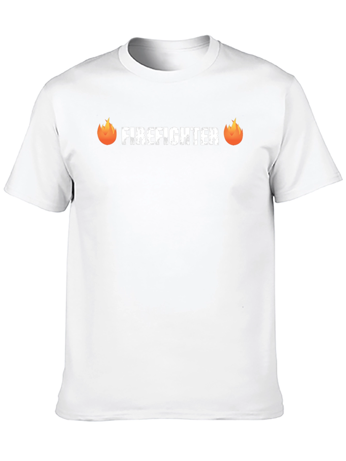 Firefighter Graphic Tee - Black Crew Neck Shirt