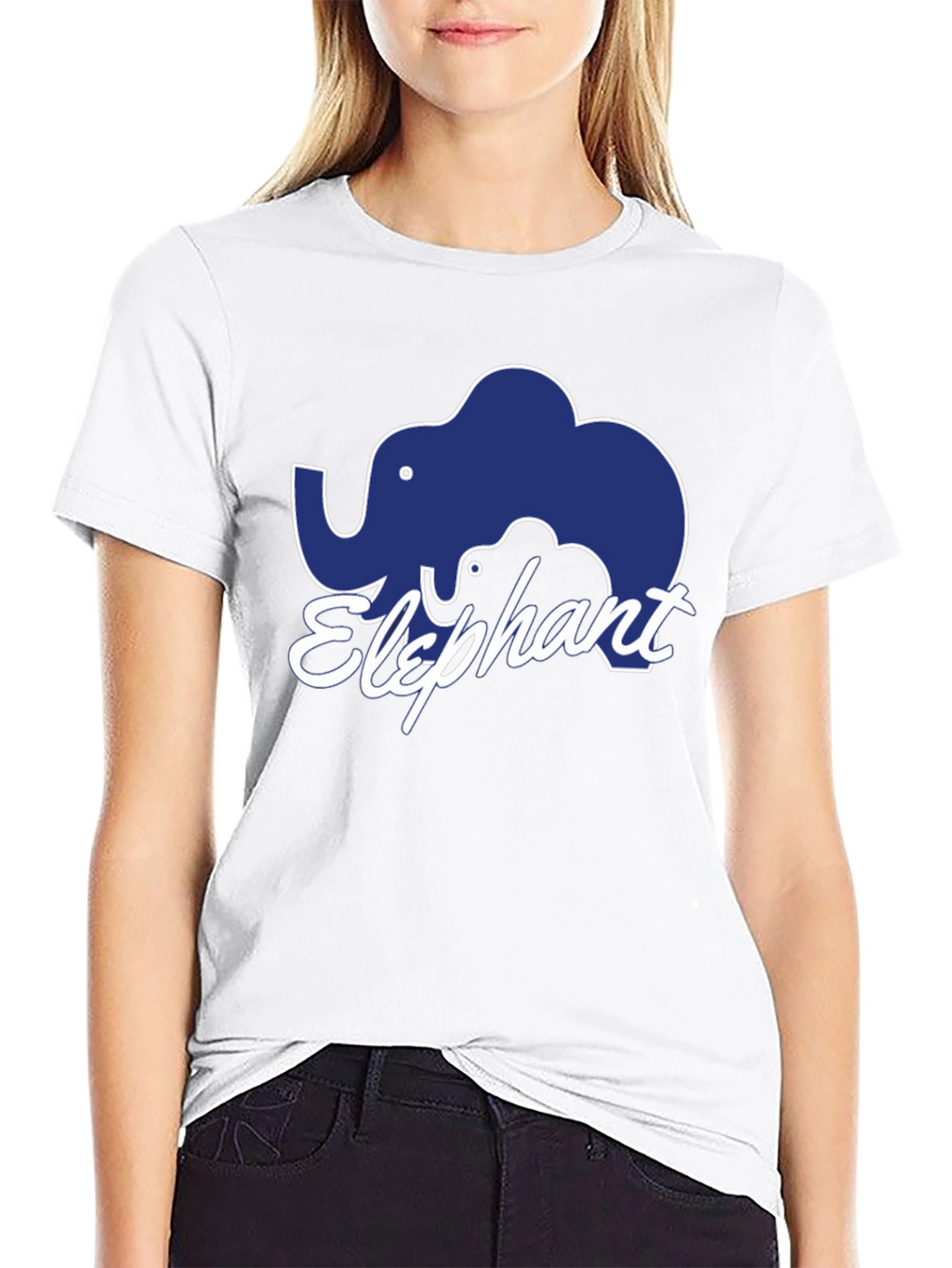 Elephant Graphic Black T-Shirt