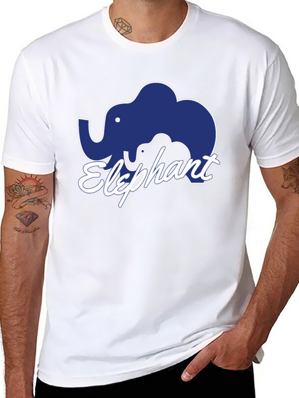 Elephant Graphic Black T-Shirt