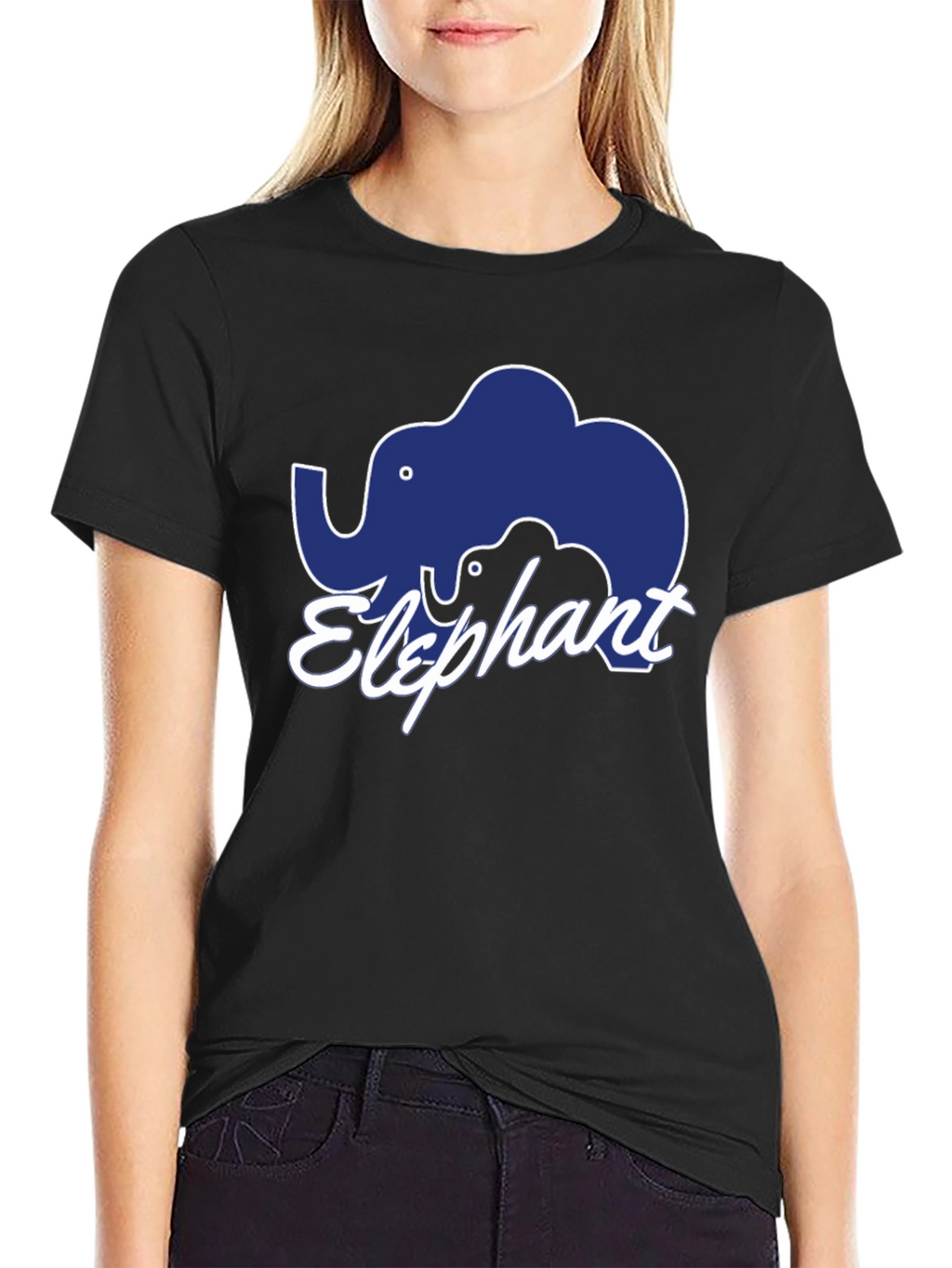 Elephant Graphic Black T-Shirt