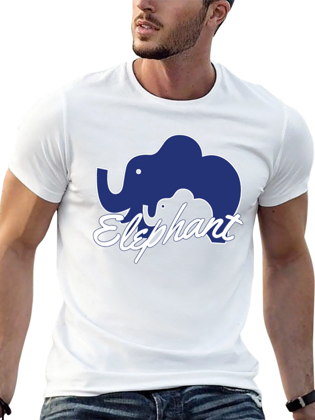 Elephant Graphic Black T-Shirt