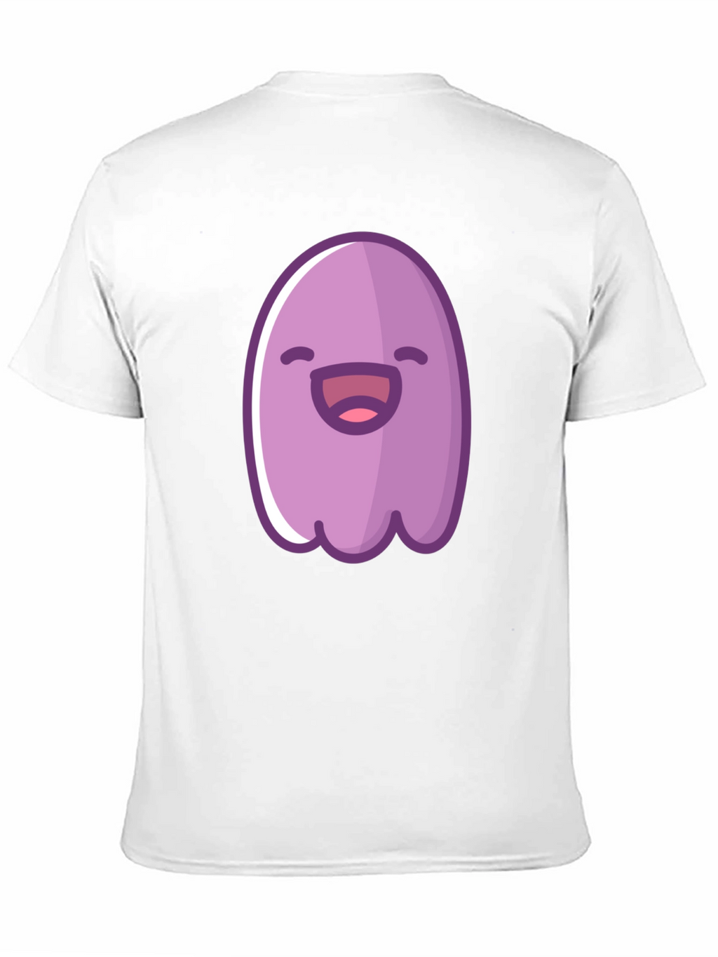 Cute Cartoon Ghost Graphic Black T-Shirt
