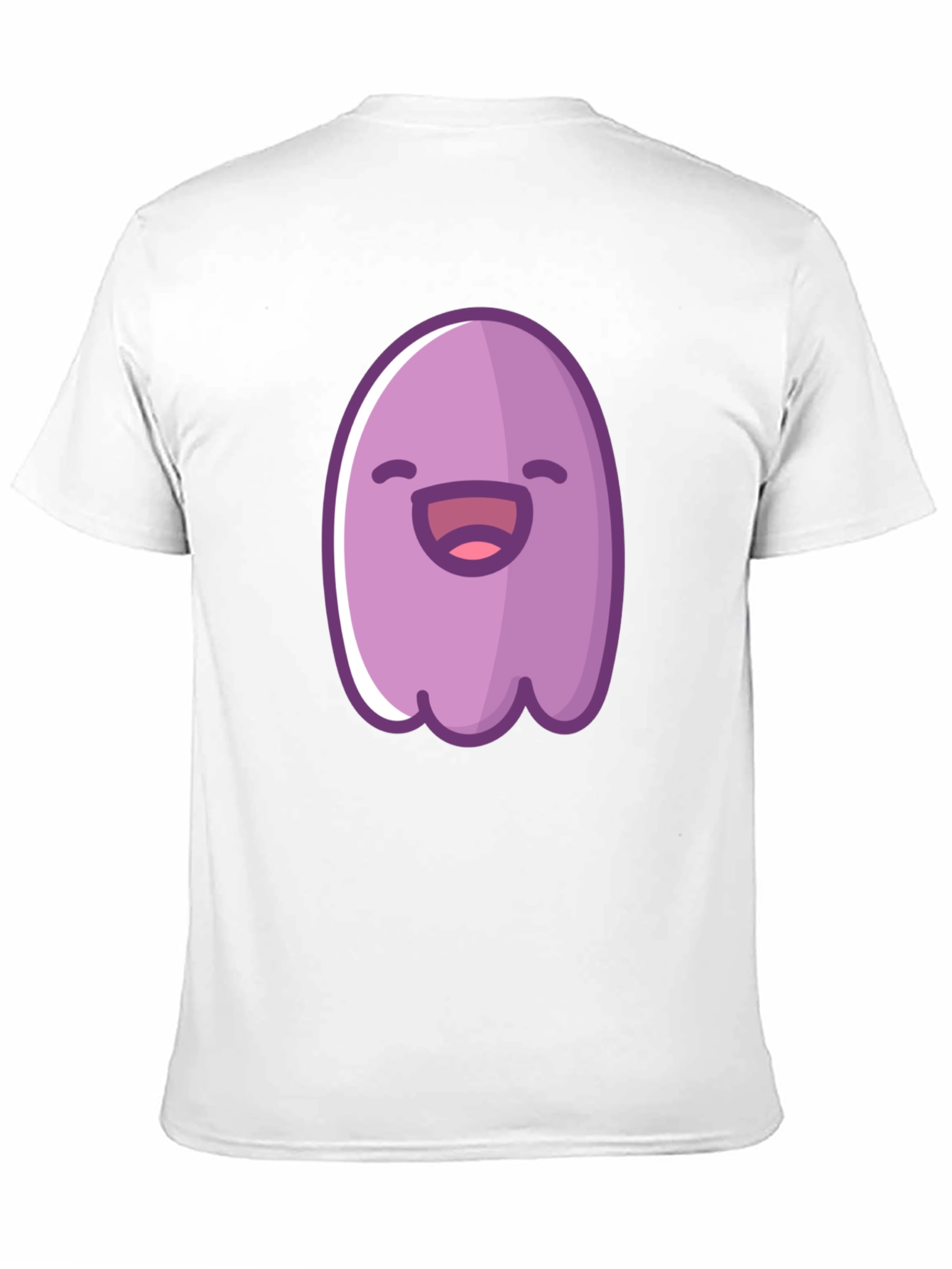 Cute Cartoon Ghost Graphic Black T-Shirt