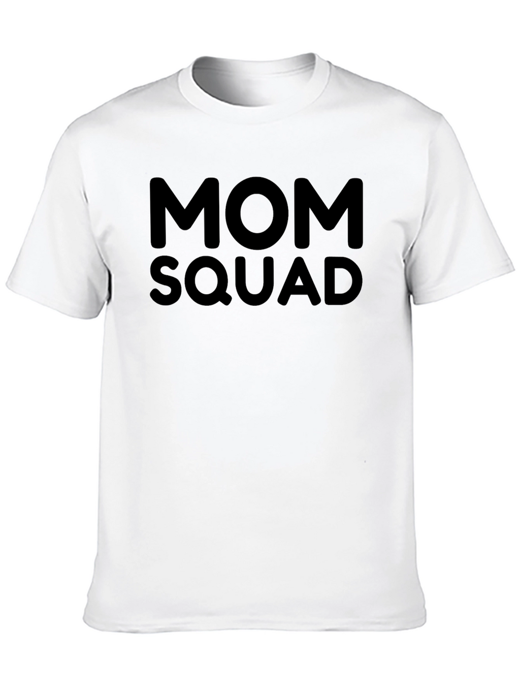 Mom Squad Graphic Tee - Black Crew Neck T-Shirt